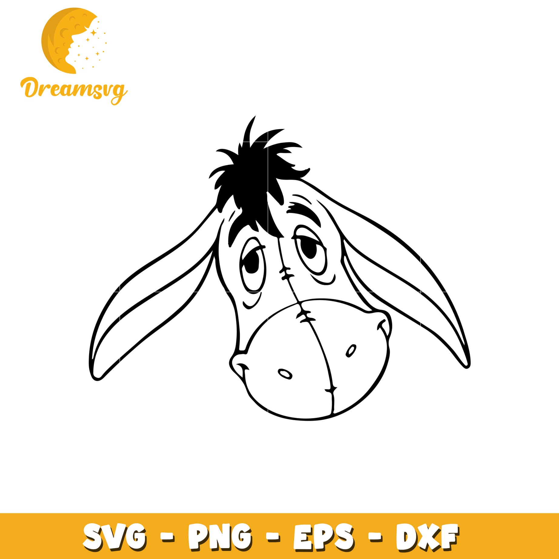 Eeyore SVG Cut File PNG EPS DXF