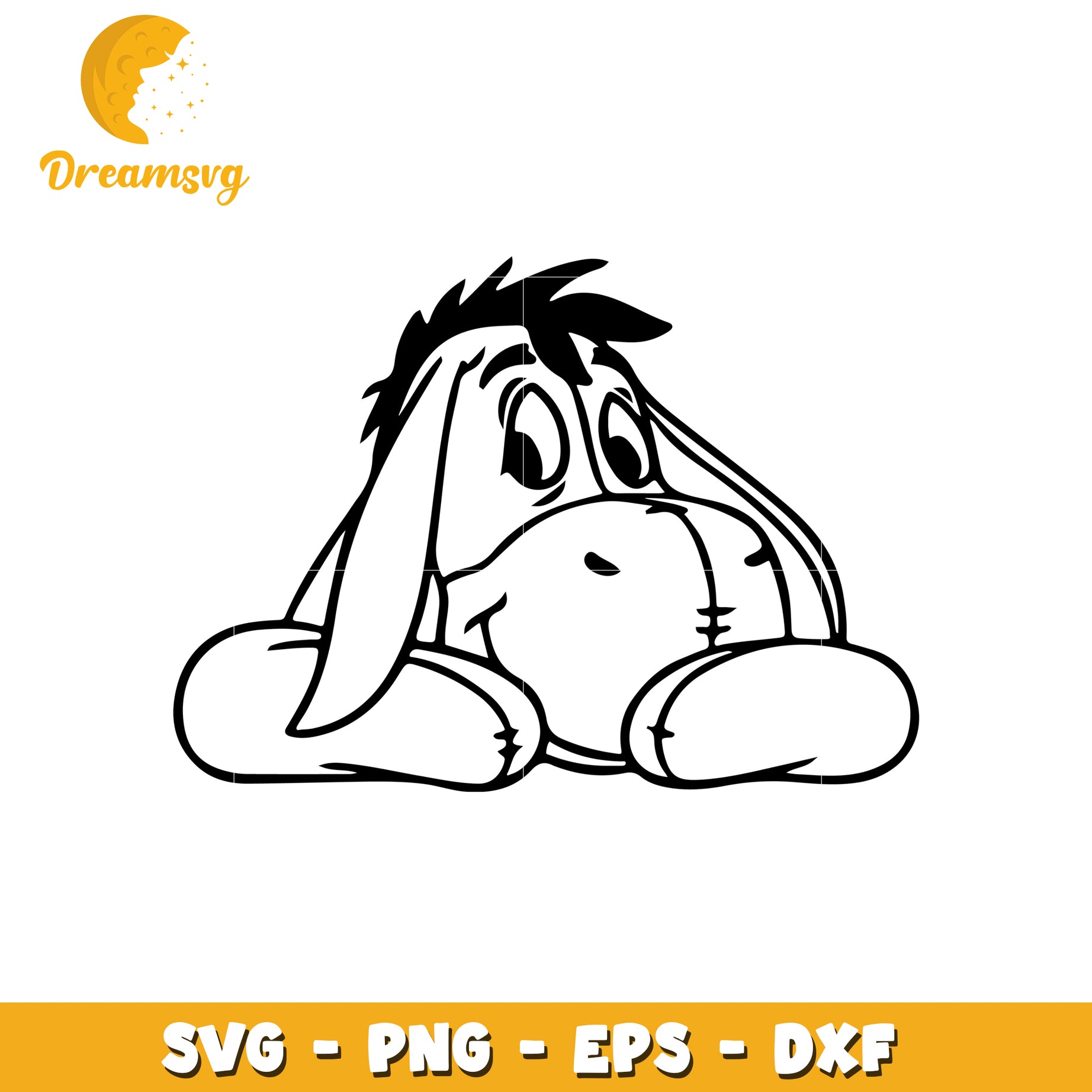 Eeyore SVG PNG EPS DXF Cut File