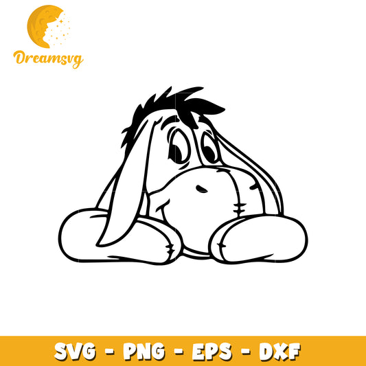 Eeyore SVG PNG EPS DXF Cut File
