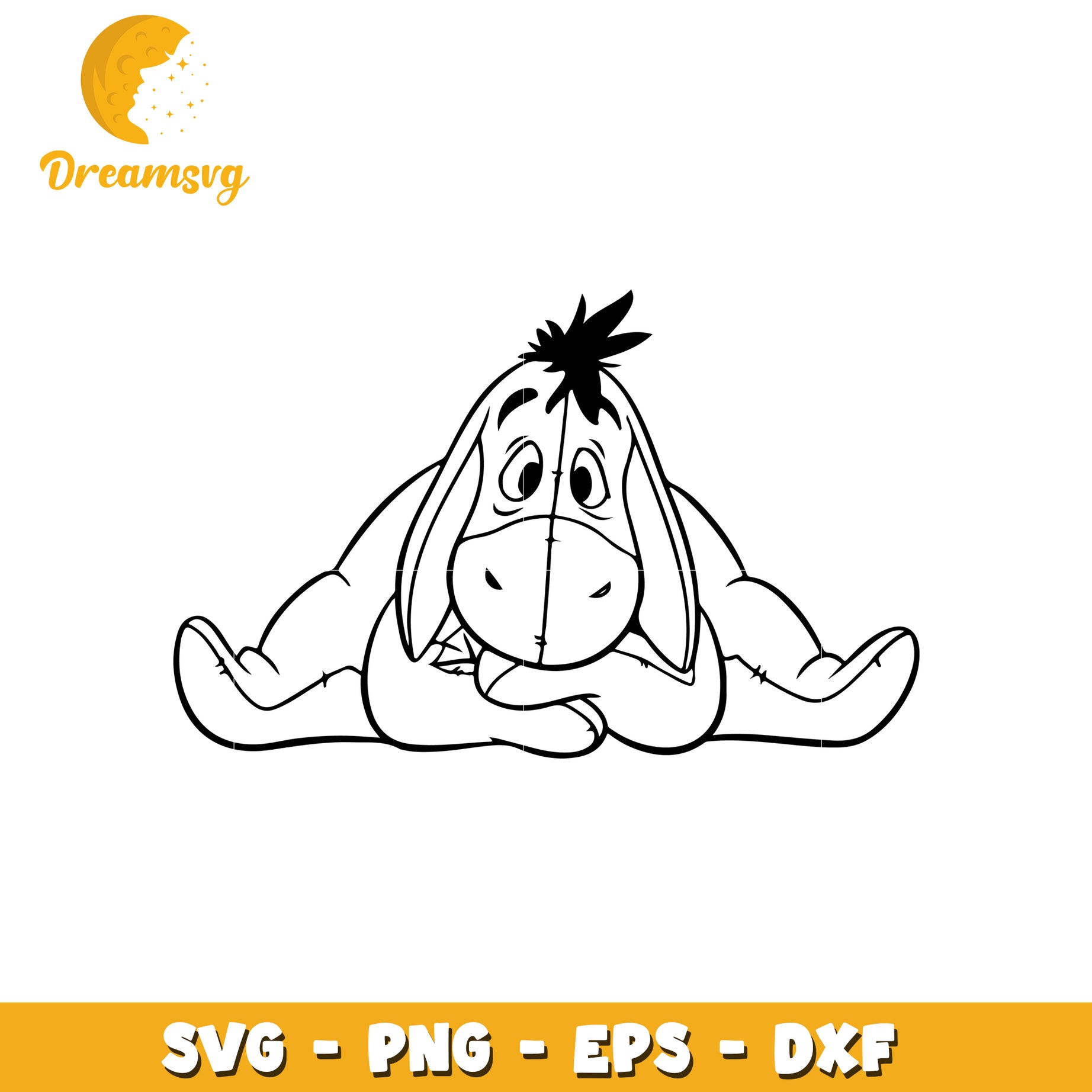 Eyeore Dxf Eeyore SVG PNG EPS DXF Files – DreamSVG Store