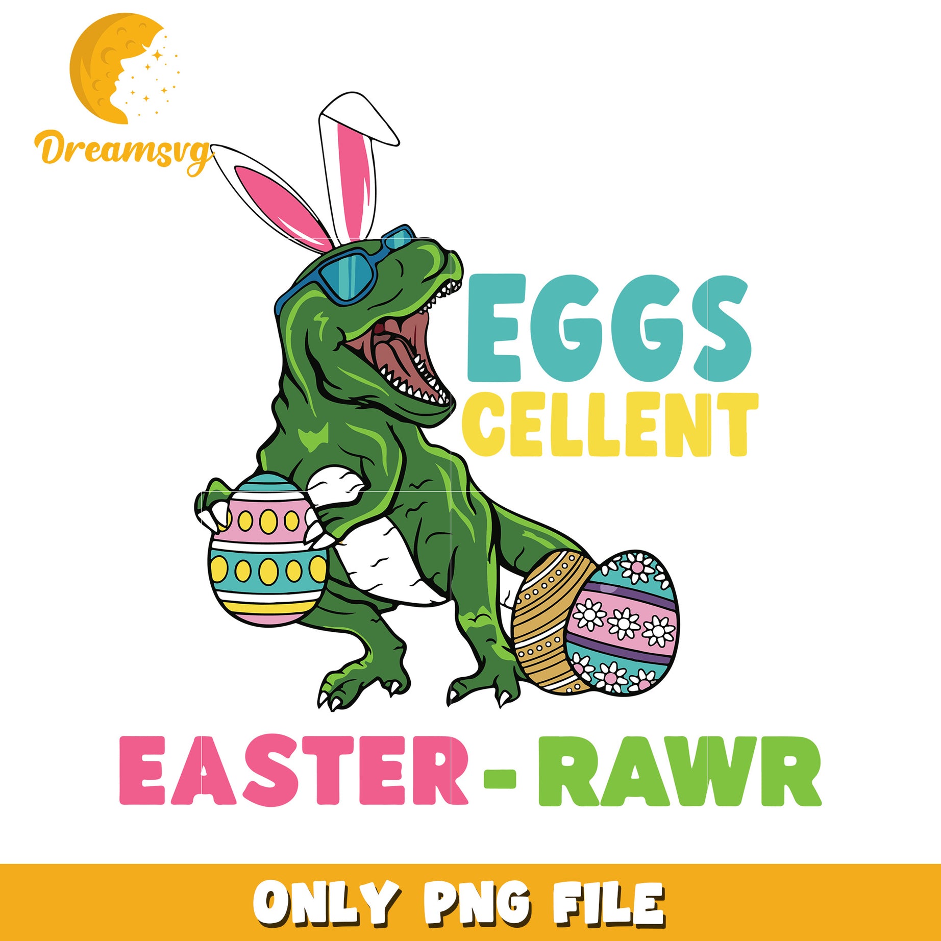 Eggs cellent easter rawr png, easter day png, dinosaur png