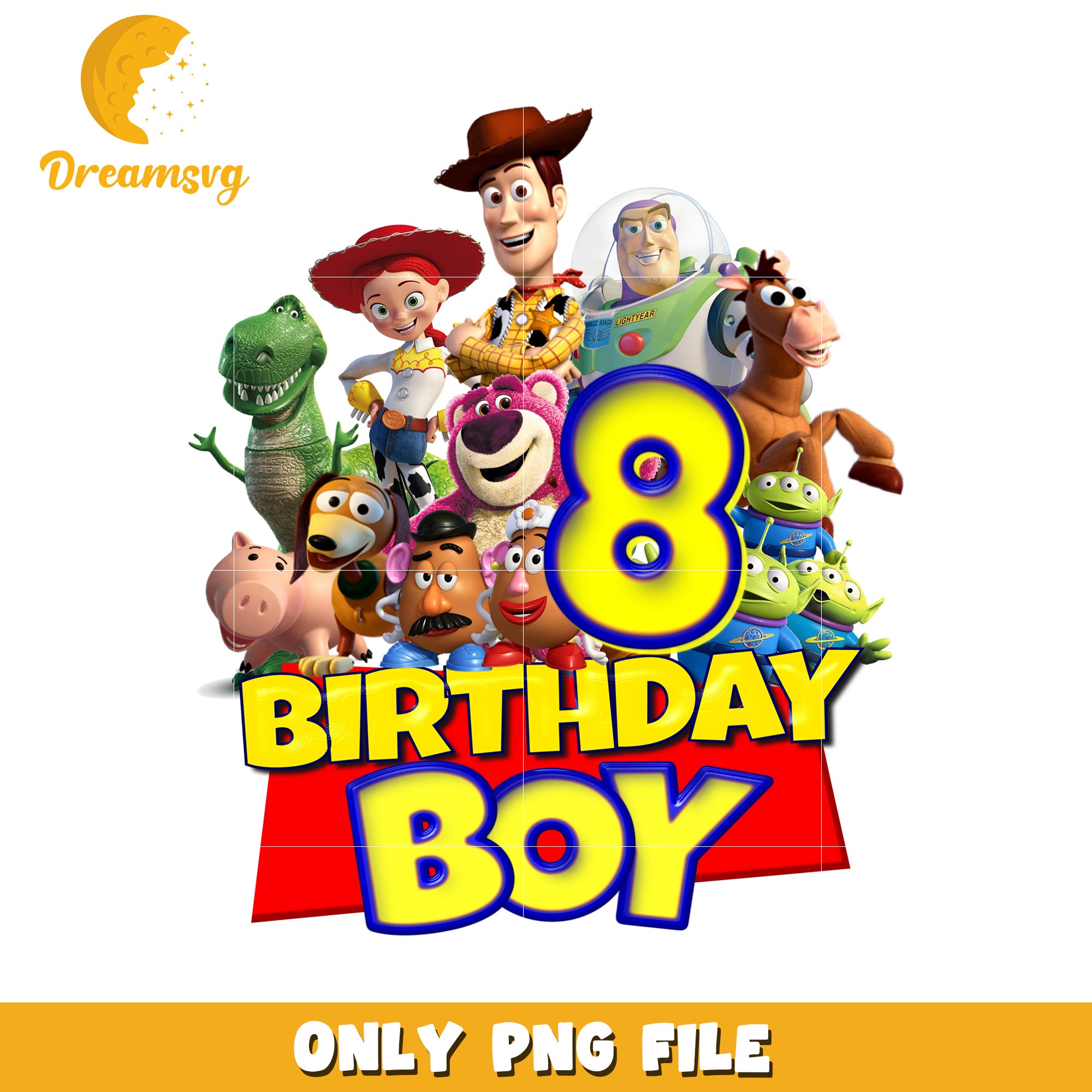 Eight birthday boy png, toy story png, toys story movies png