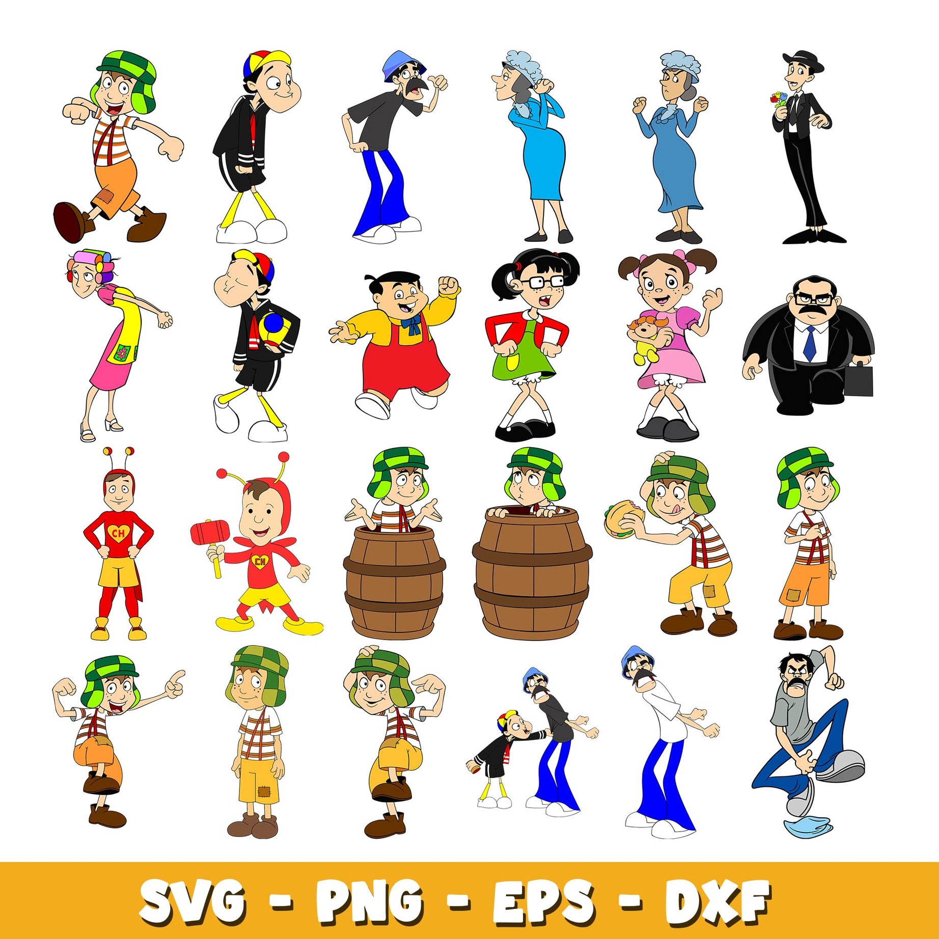 El Chavo and His Friends svg, El Chavo bundle svg, cartoon svg ...