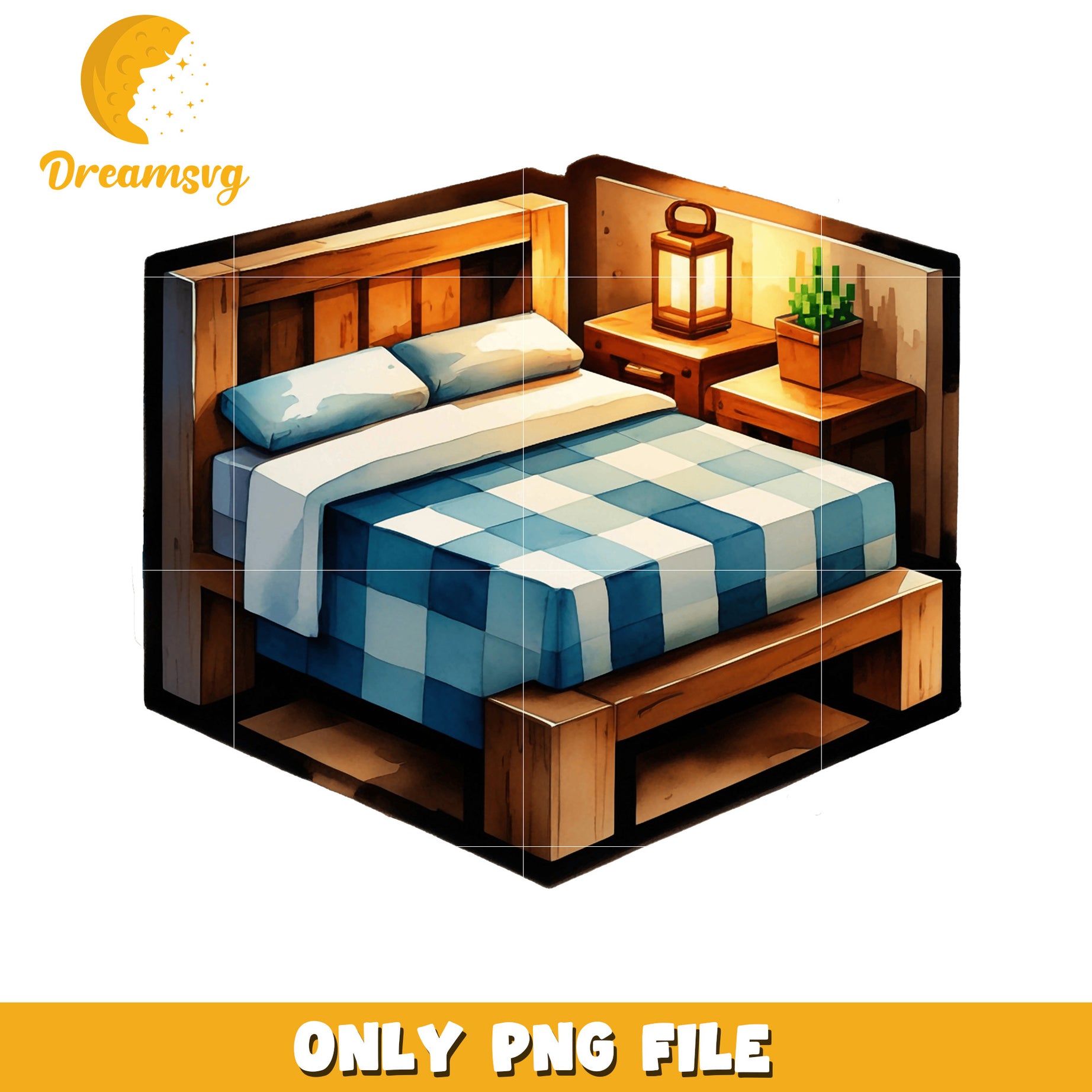 Elegant Bedroom Design, PNG File for Instant Download, Home Decor 