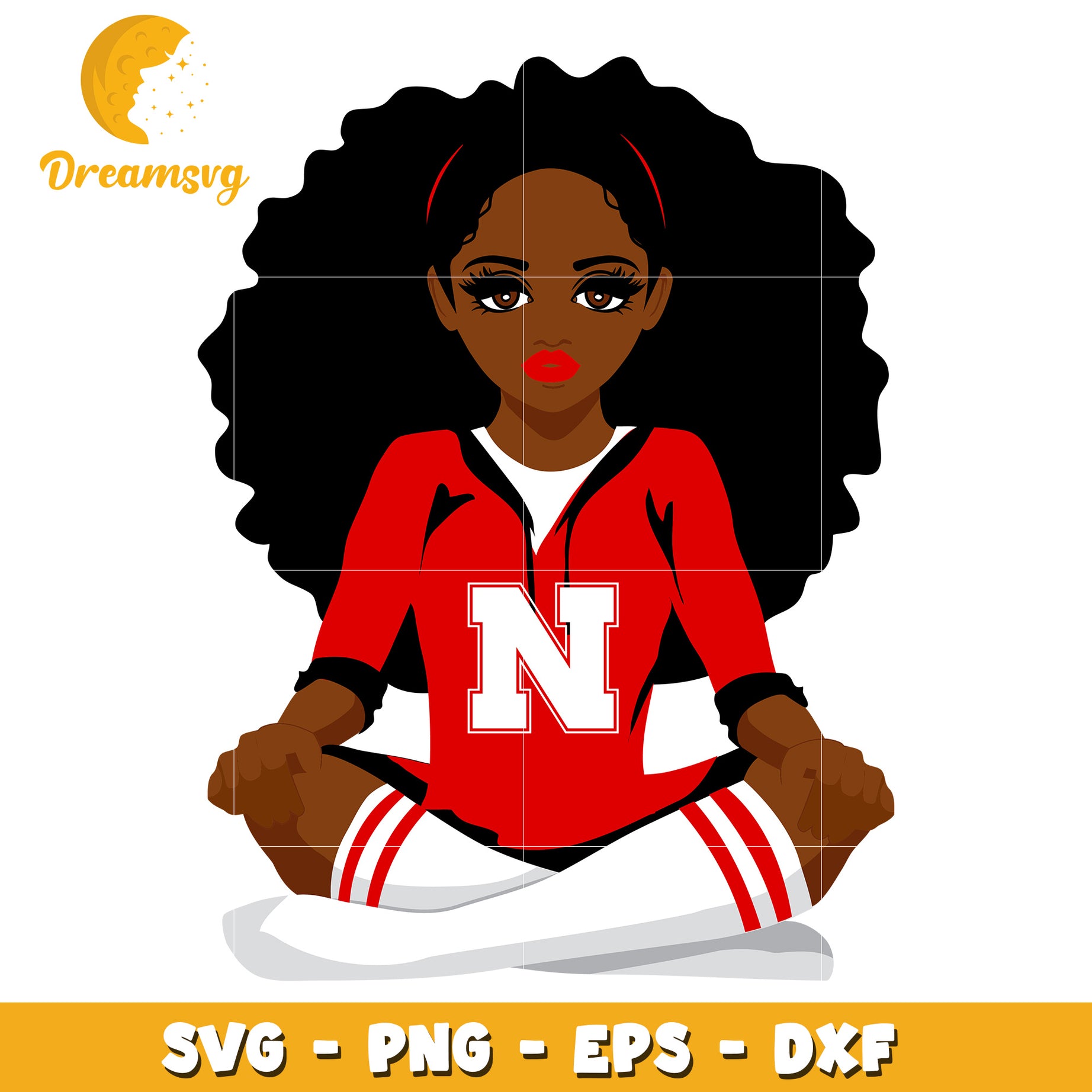 Elegant Black Cheerleader SVG Clipart for Crafting Projects