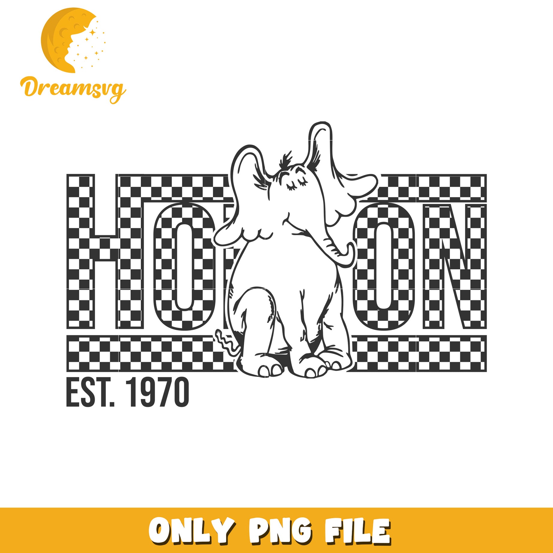 Elephant Racing PNG Design 1970