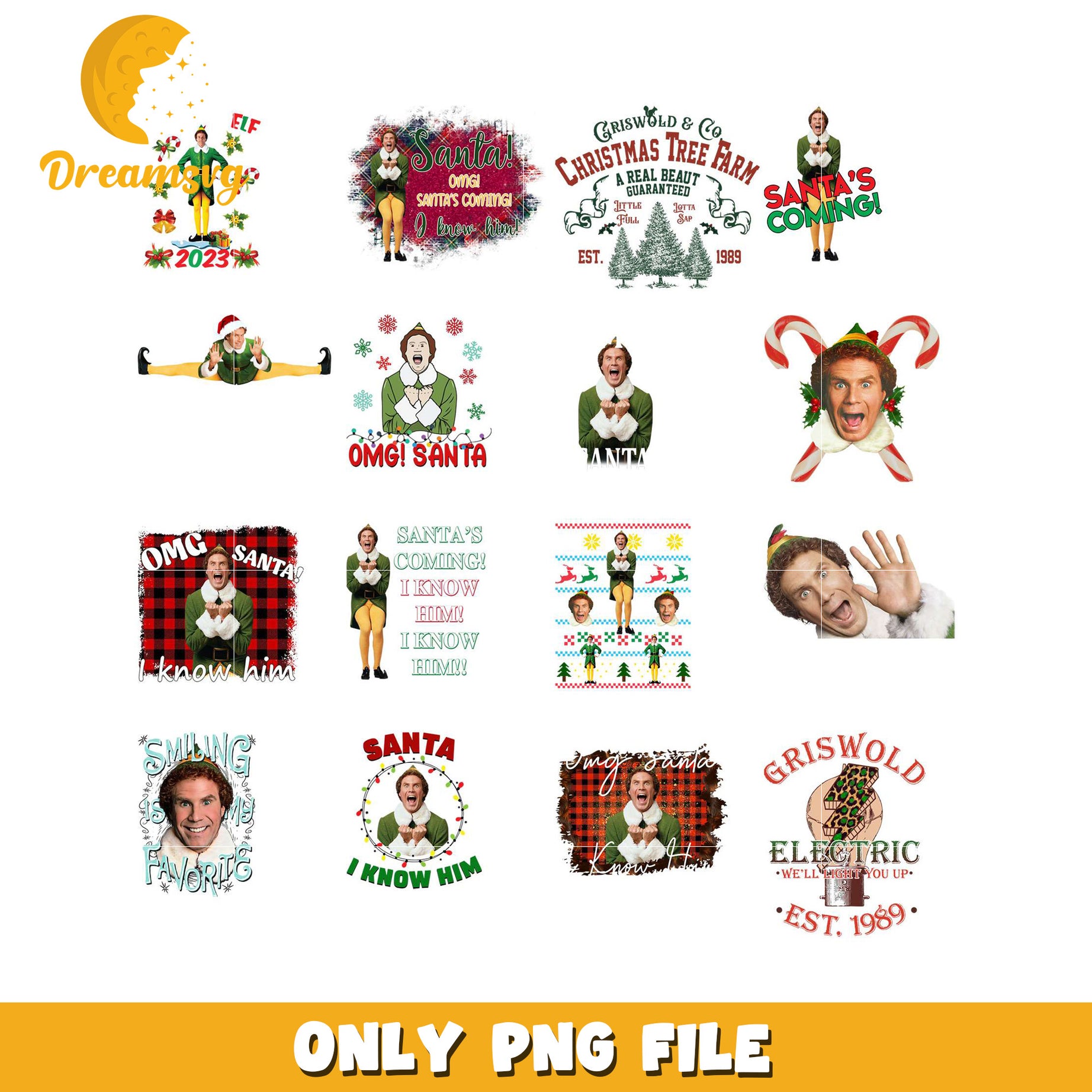 Elf Christmas PNG Bundle 12 Designs