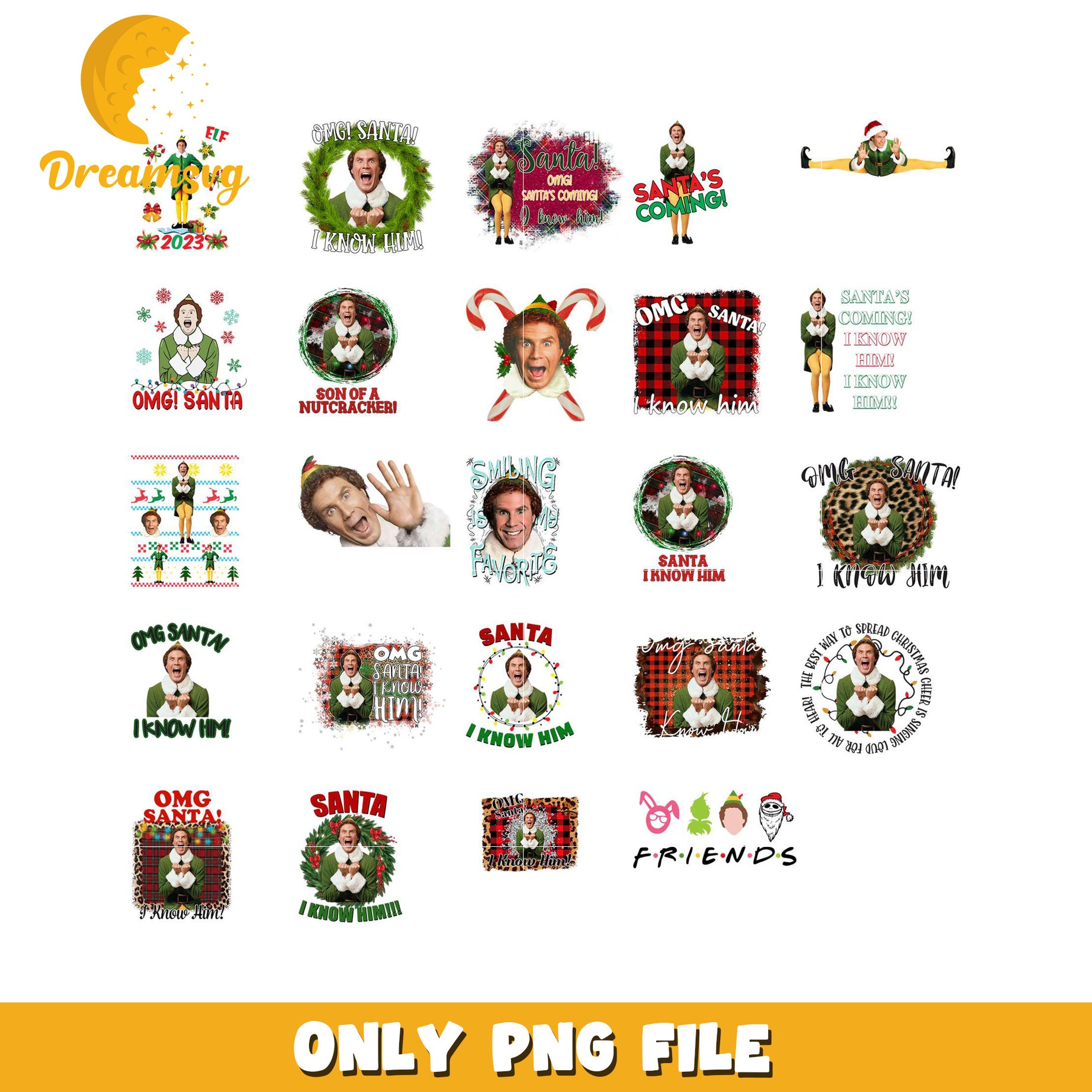 Elf Movie Christmas PNG Bundle