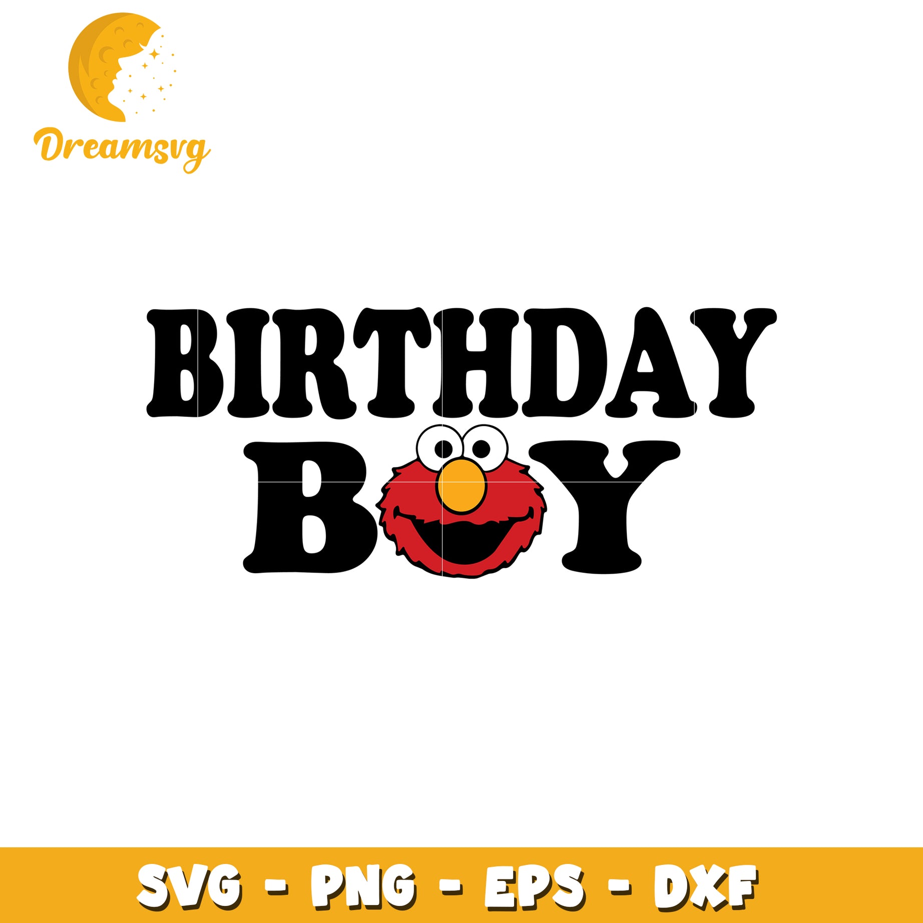 Elmo Birthday Boy SVG PNG EPS DXF