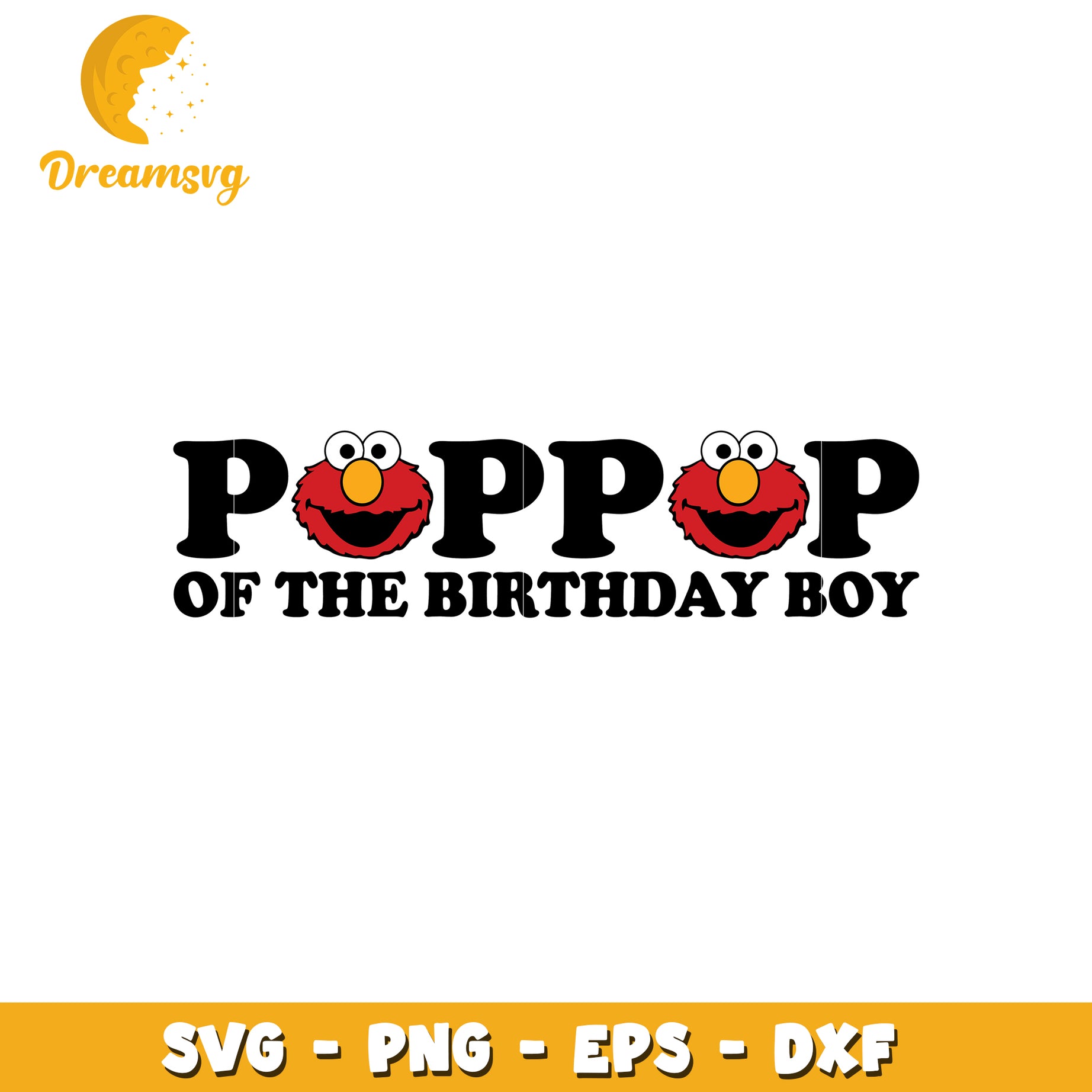 Elmo Birthday SVG PNG EPS DXF Files