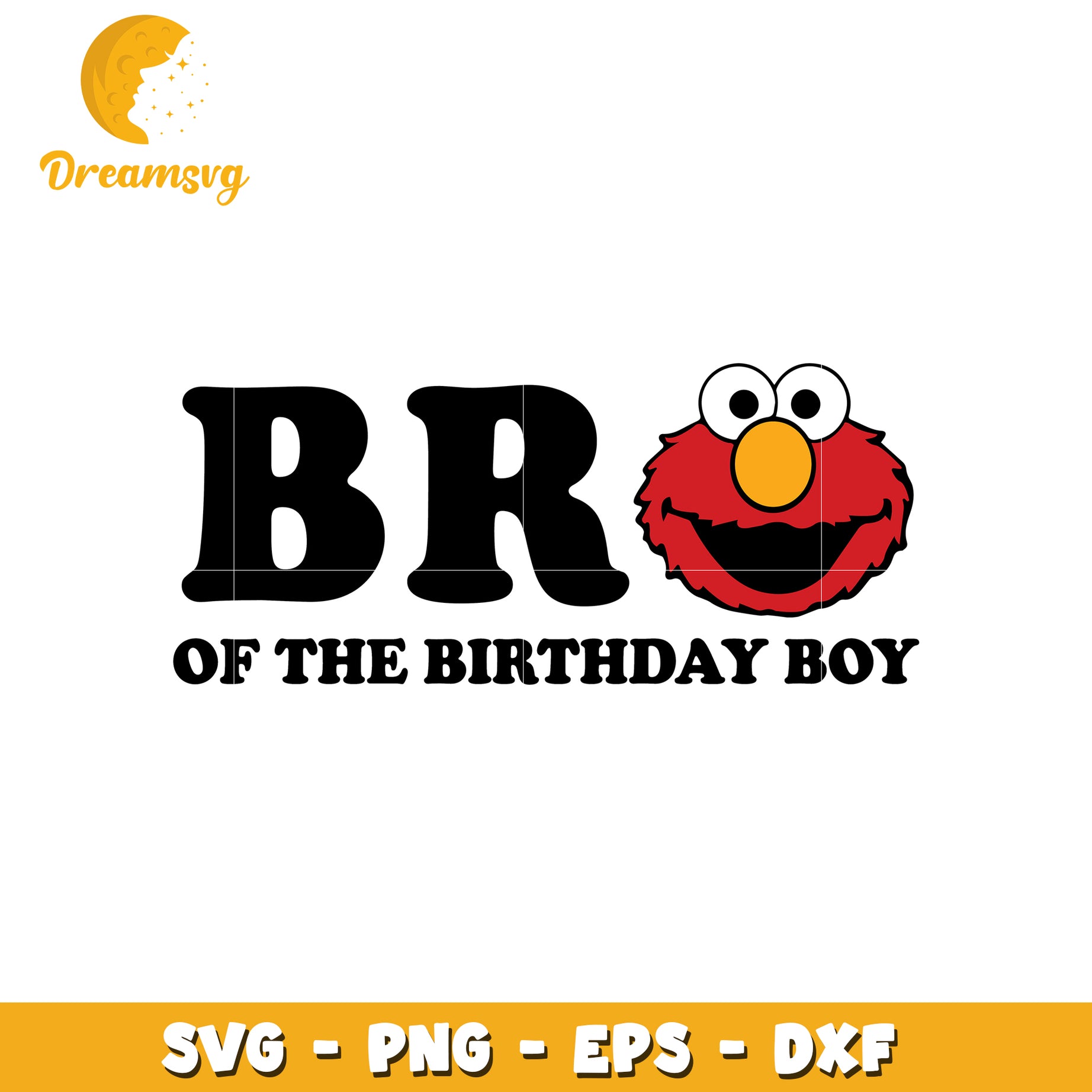 Elmo Bro Birthday SVG Cut File