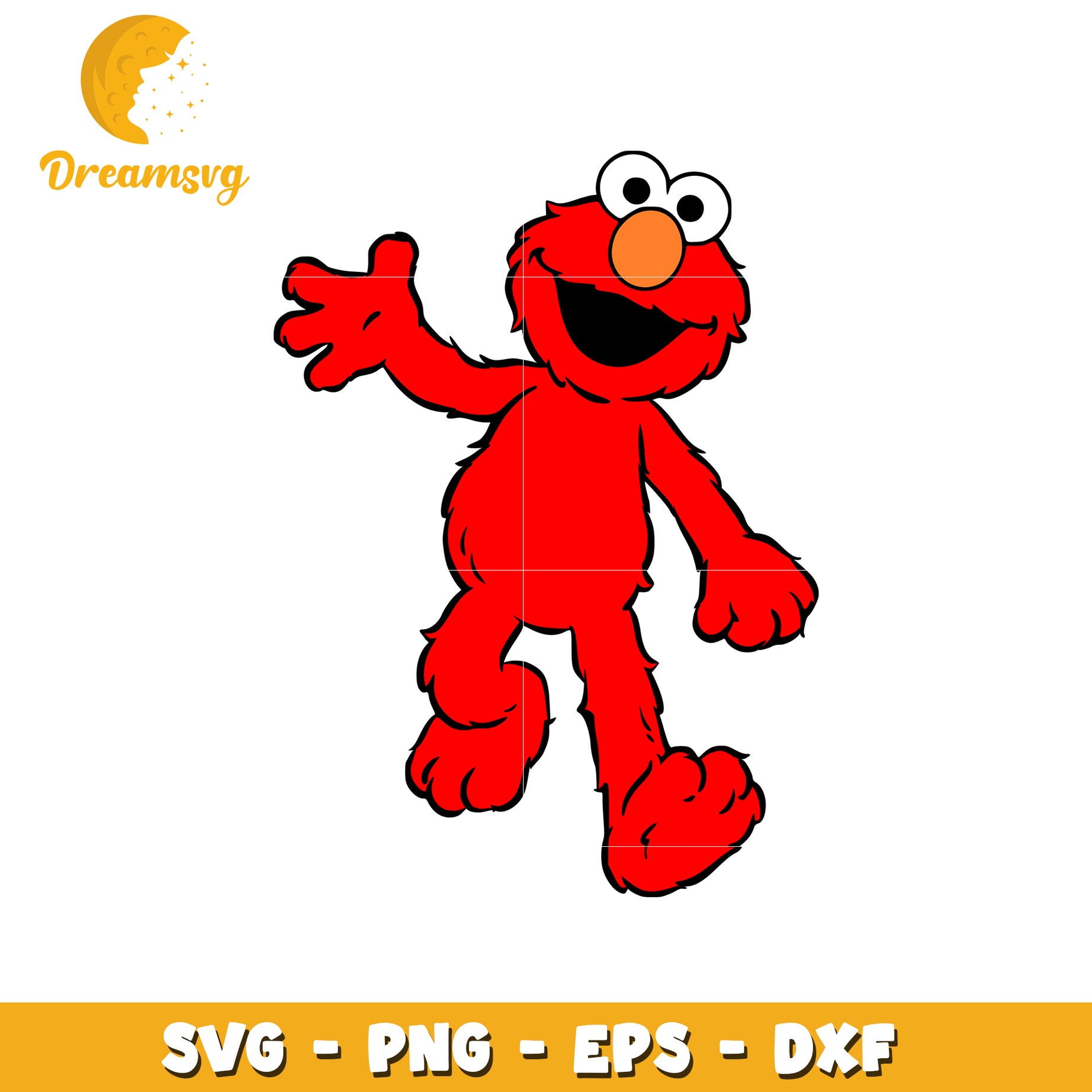 Elmo Cartoon Character SVG for Creative Projects