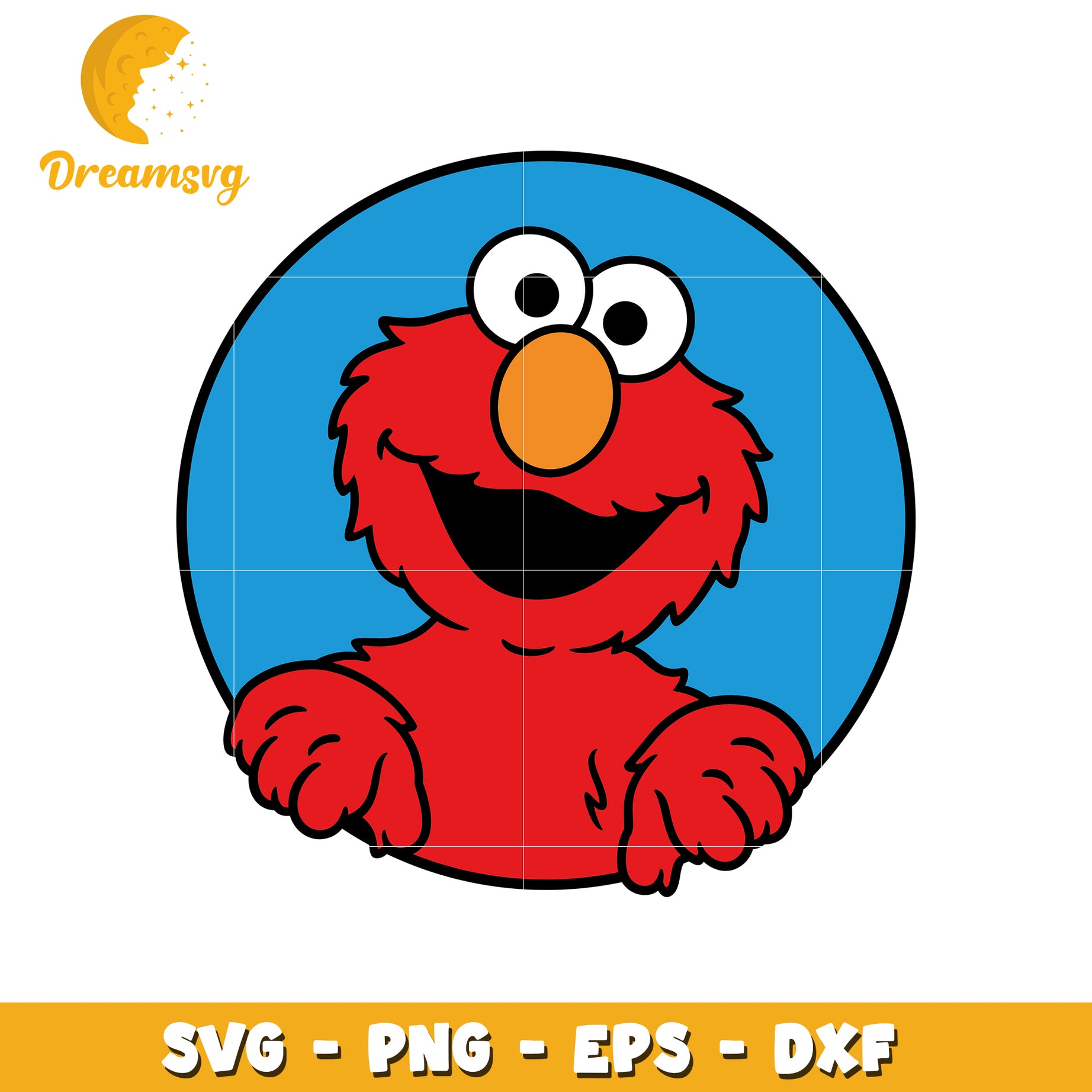 Elmo Character SVG Cut File for Crafts and Designs