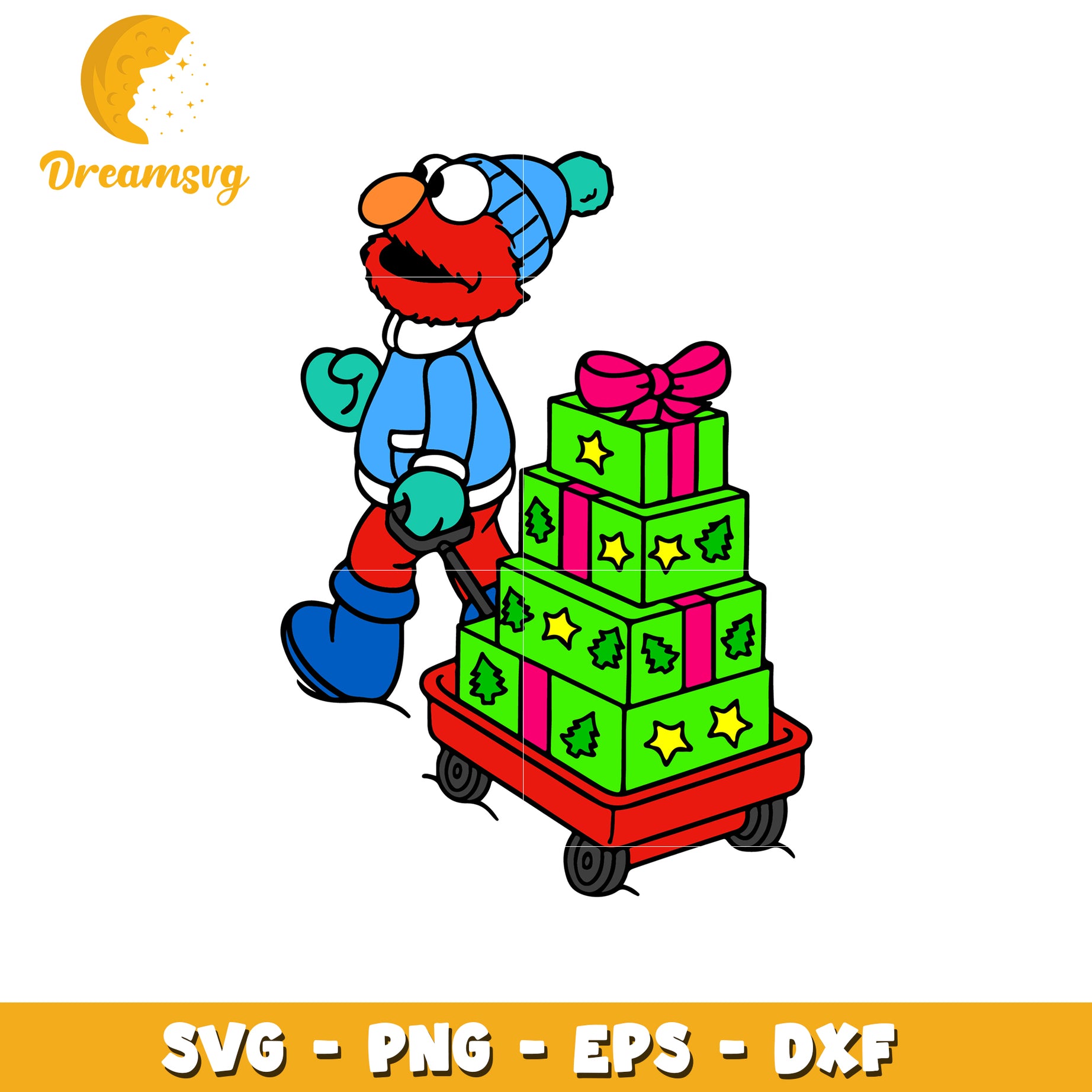 Elmo Christmas SVG PNG EPS DXF