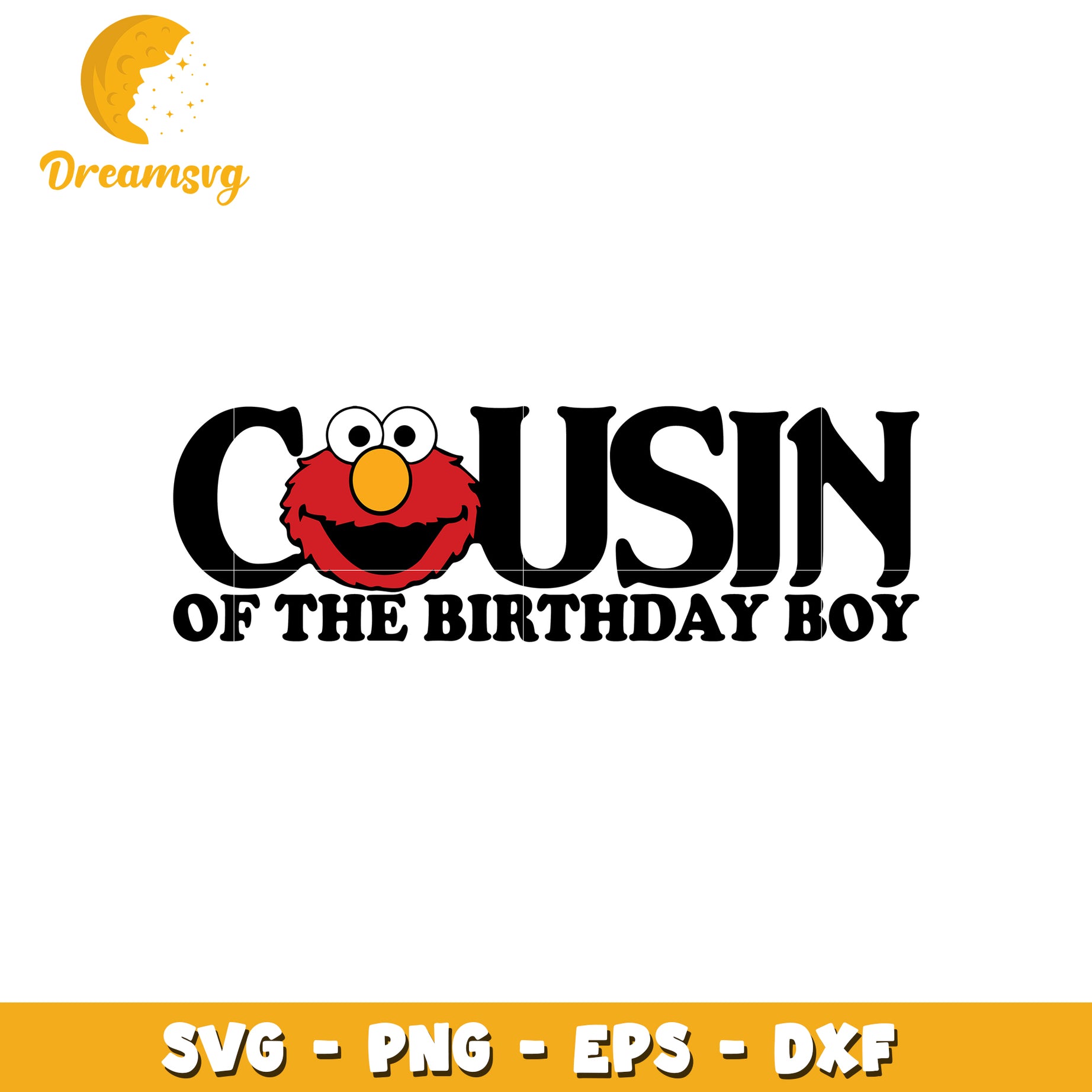 Elmo Cousin Birthday Boy SVG Cut File