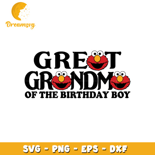 Elmo Great Grandma SVG Cut File