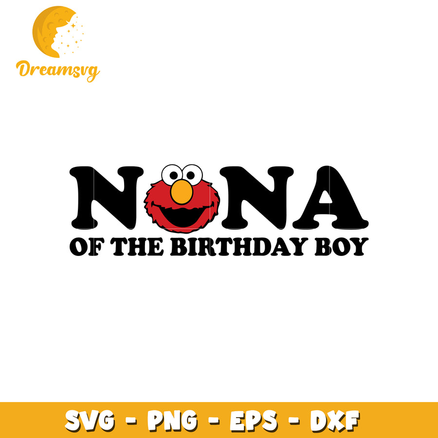Elmo Nona Birthday Boy SVG Cut File