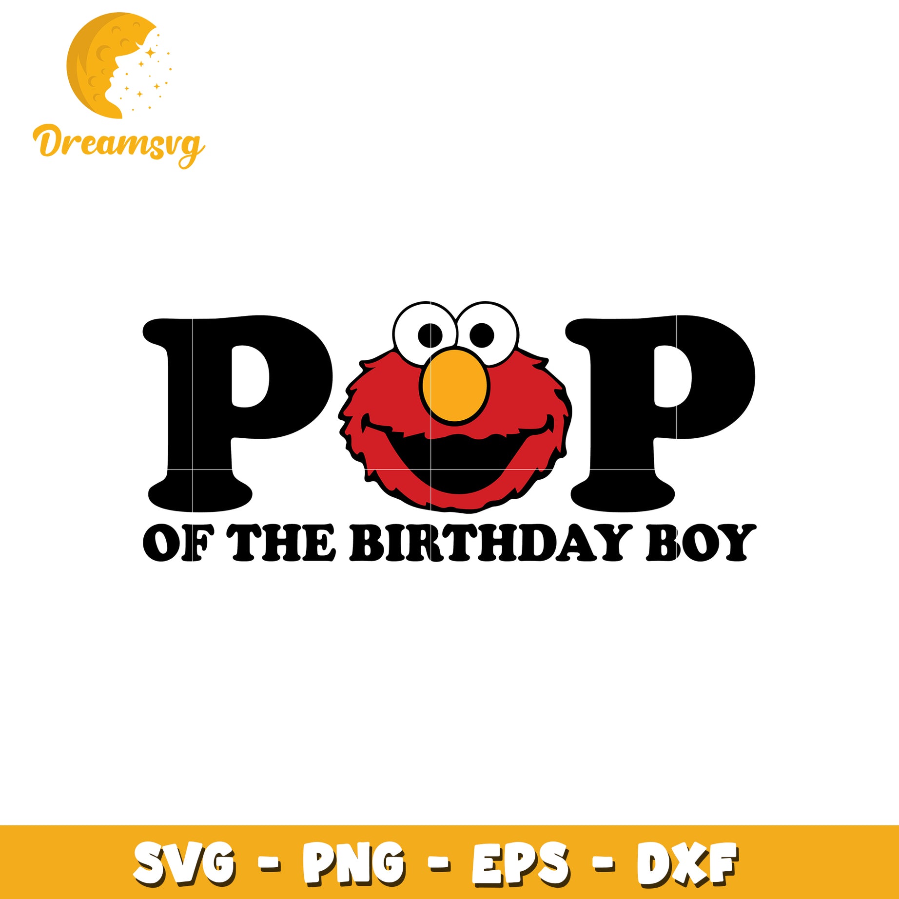 Elmo Pop Birthday Boy SVG Cut File