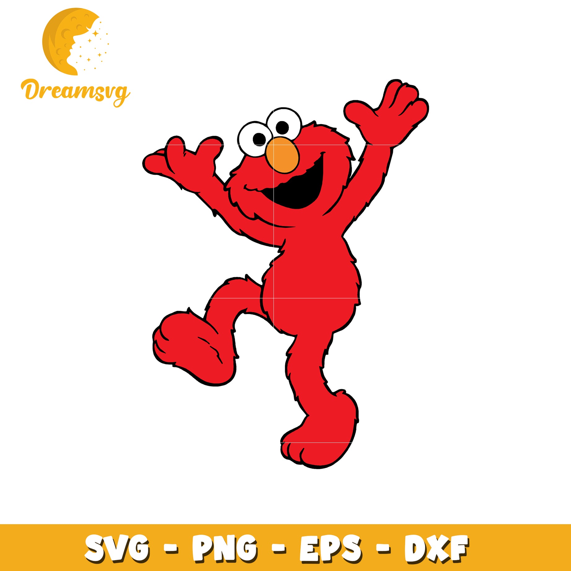 Elmo SVG Clipart Fun Red Character for Kids Crafts