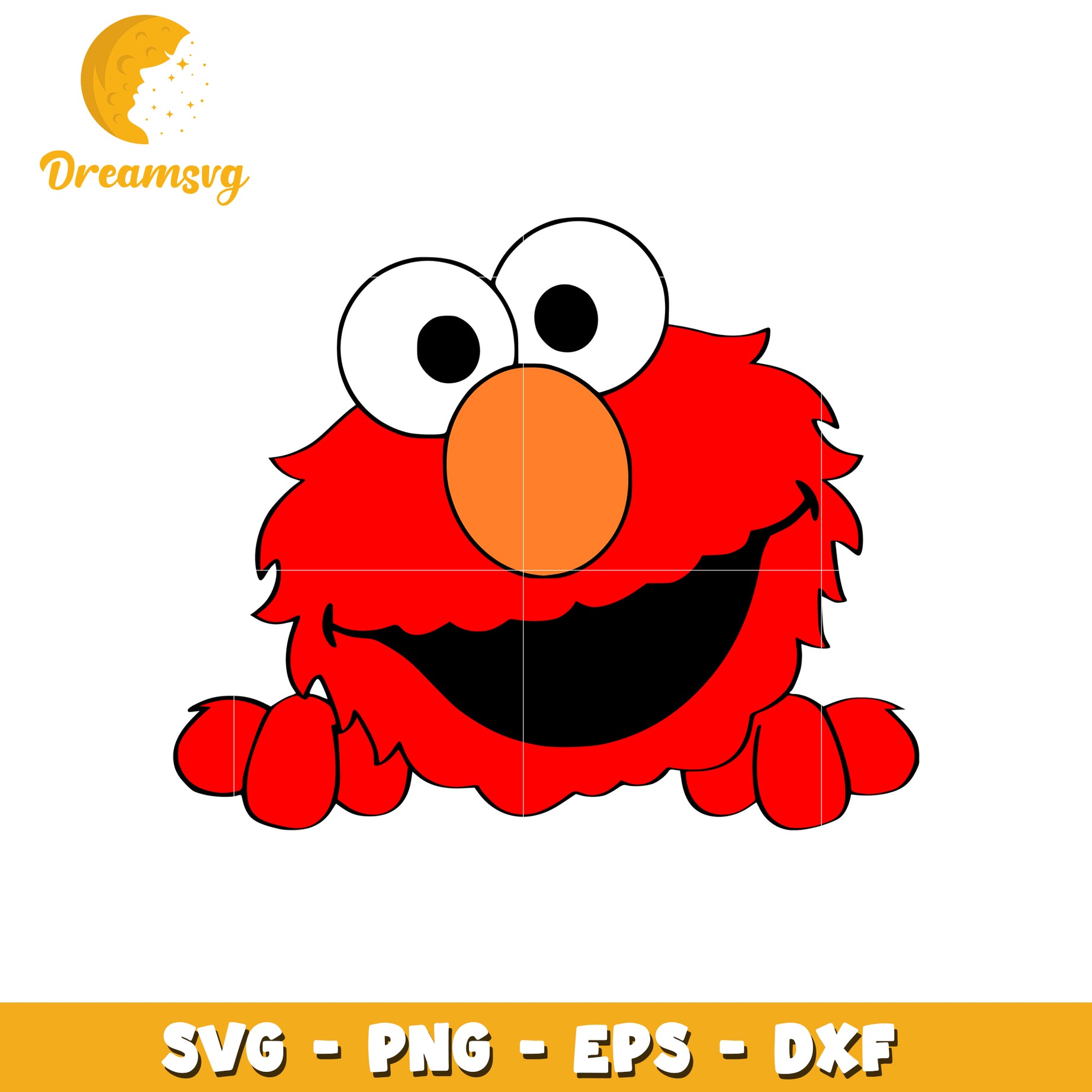 Elmo SVG Cut File PNG EPS DXF