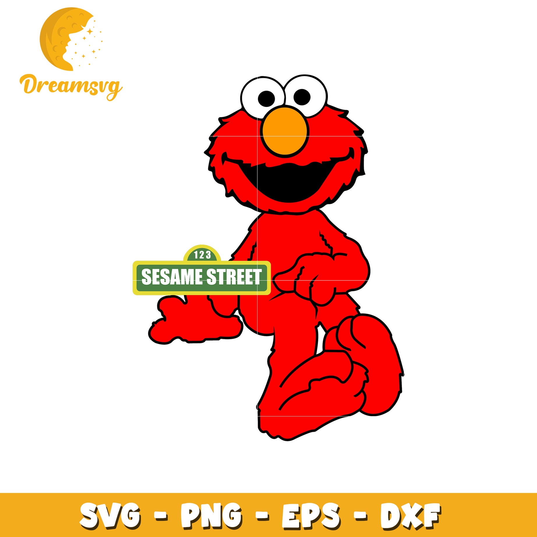 Elmo SVG Design for Kids Crafts and Projects Downloadable Files