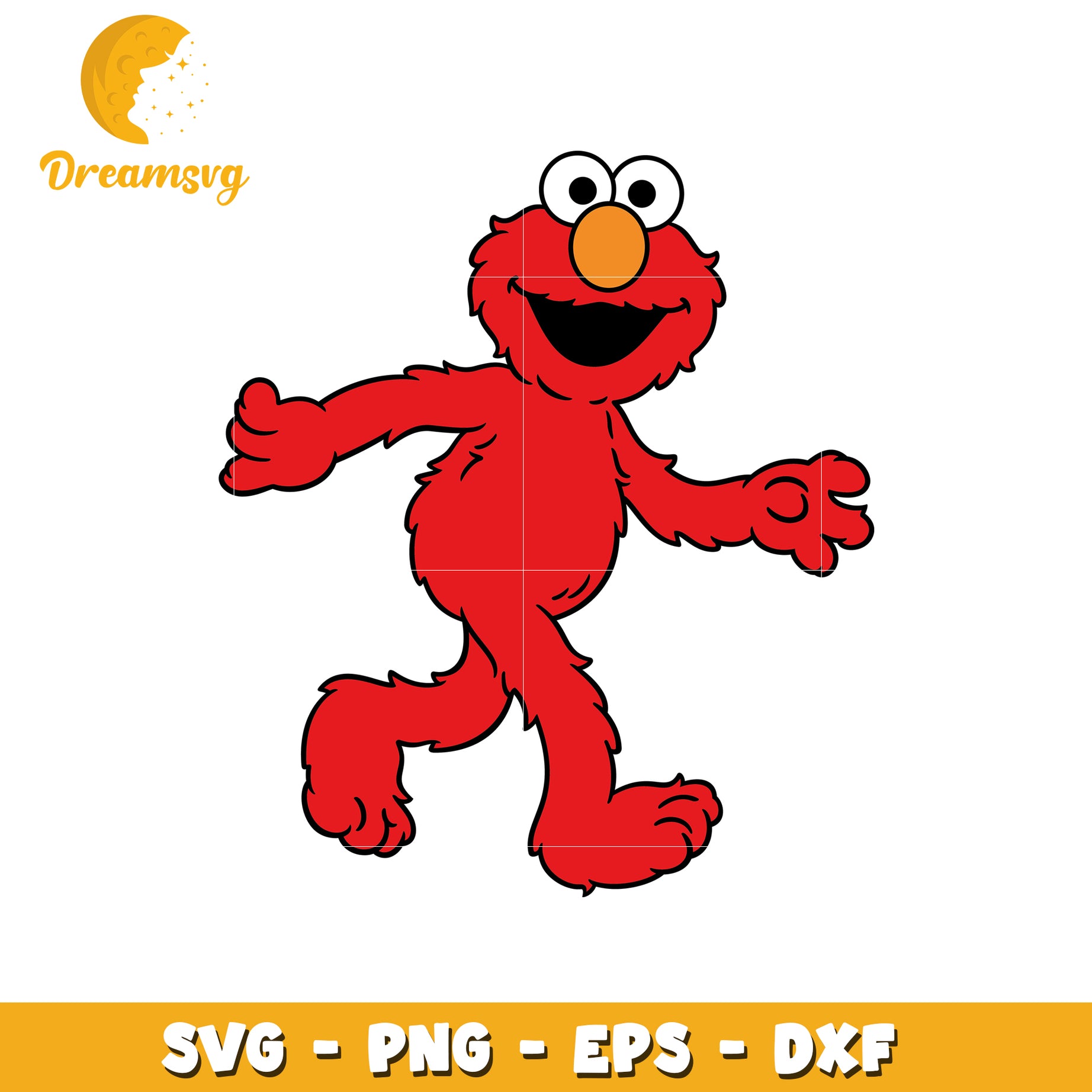 Elmo SVG PNG EPS DXF Cut File