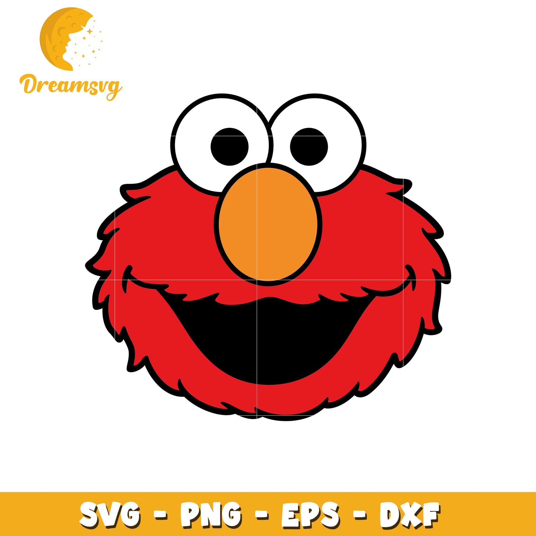 Elmo SVG PNG EPS DXF Cut Files