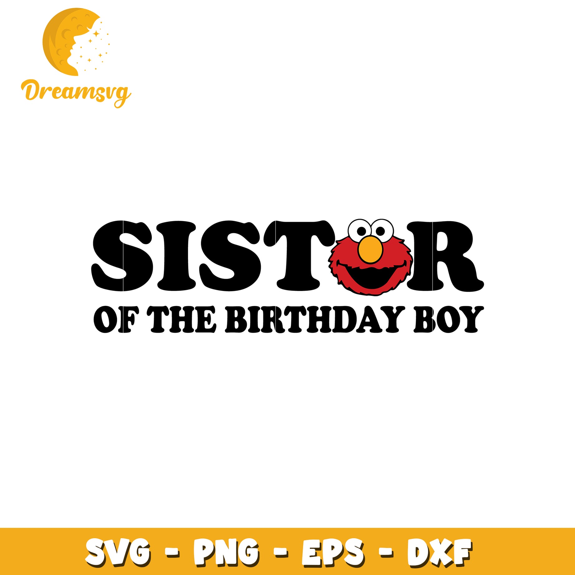 Elmo Sister Birthday Boy SVG Cut File