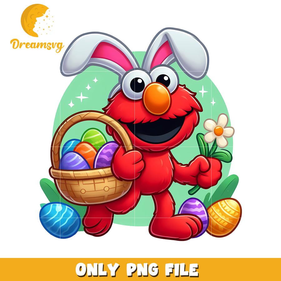 Elmo character bunny easter eggs png, easter eggs png, elmo png