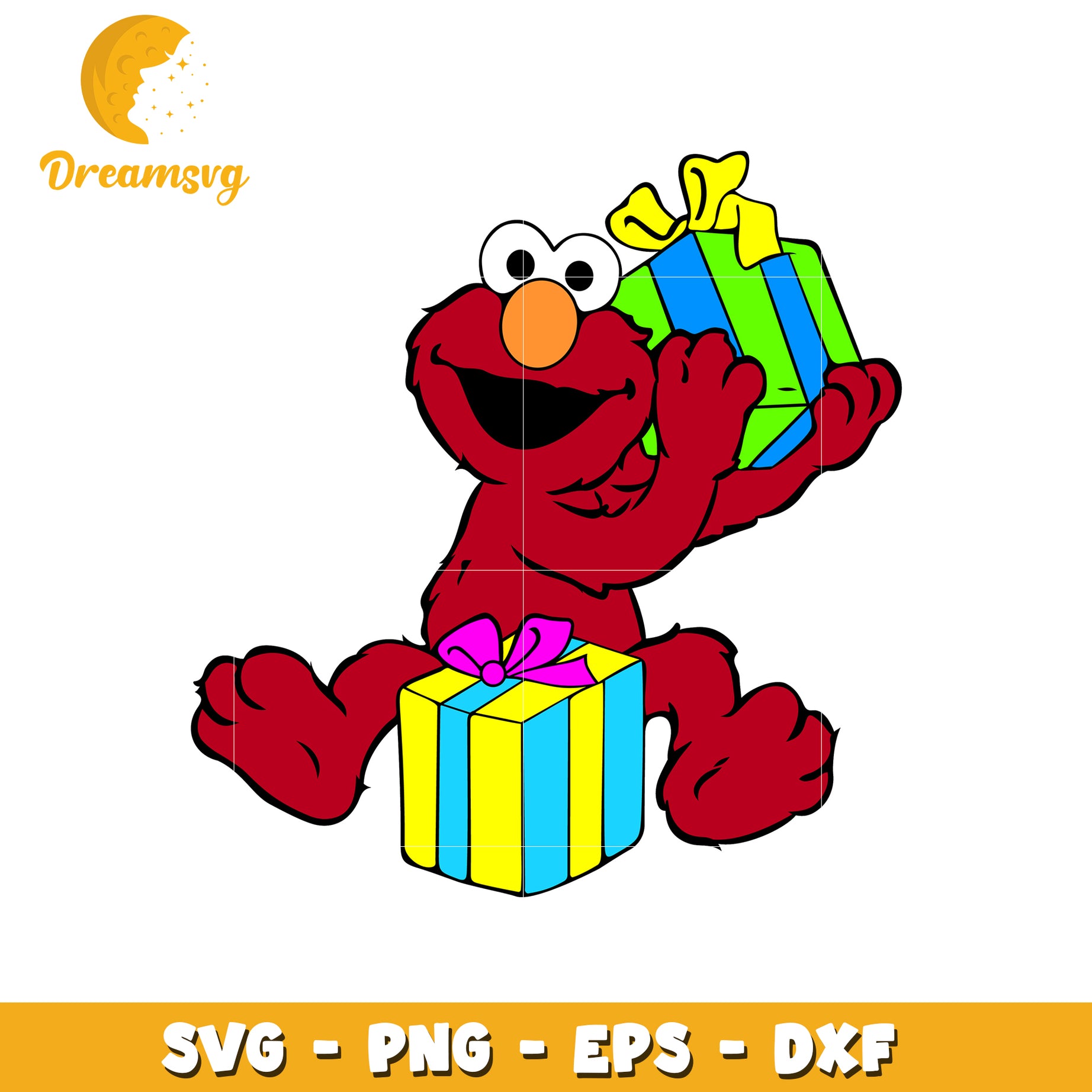 Elmo with Gifts SVG PNG EPS DXF