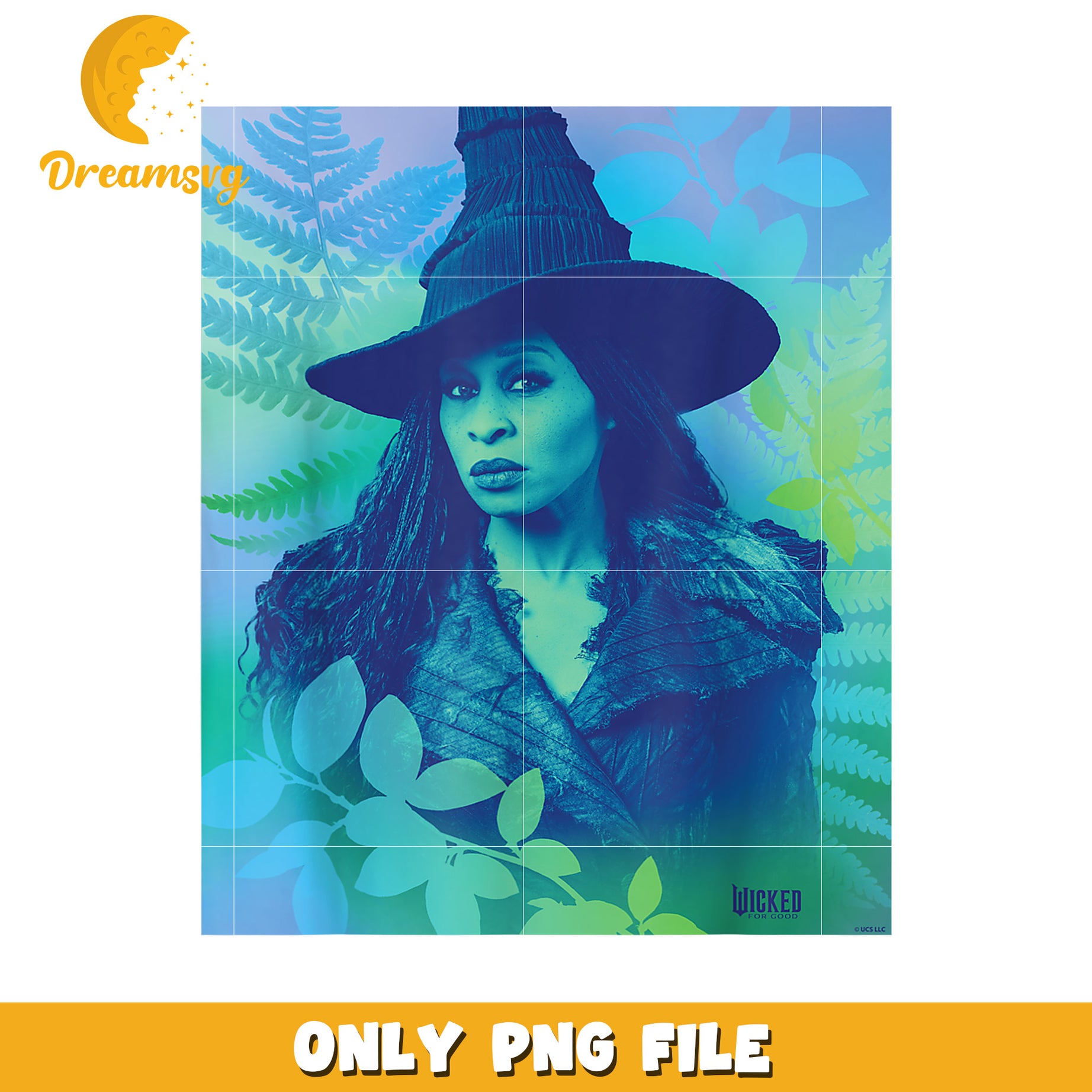 Elphaba Close Up Florals png, wicked​ glinda png, wicked​ elphaba png