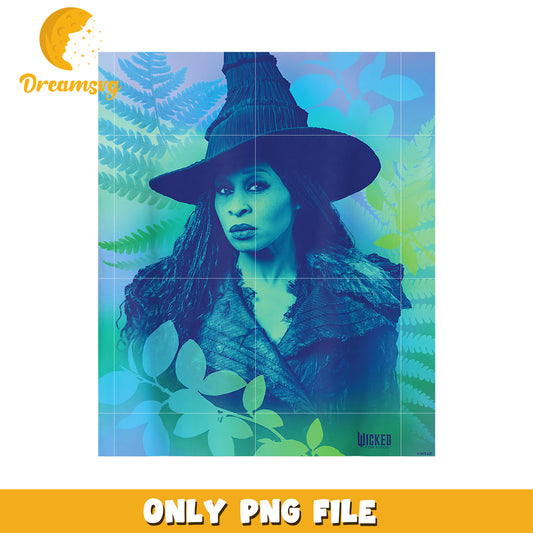 Elphaba Close Up Florals png, wicked​ glinda png, wicked​ elphaba png