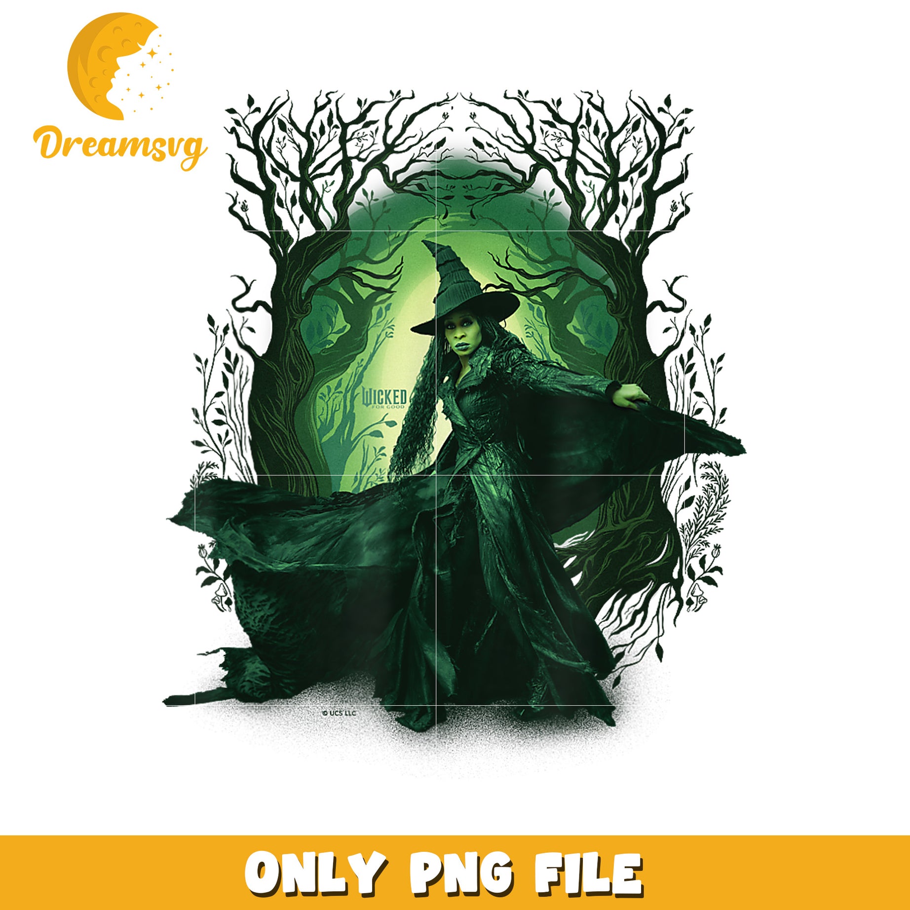 Elphaba Twirl in the Forest png, wicked​ characters png, wicked 2​ png