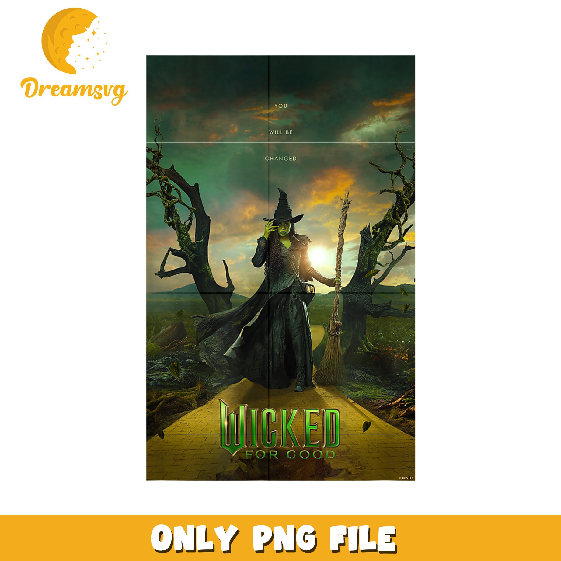 Elphaba Yellow Brick Road Poster png, wicked​ 2 png, wicked​ characters​ png