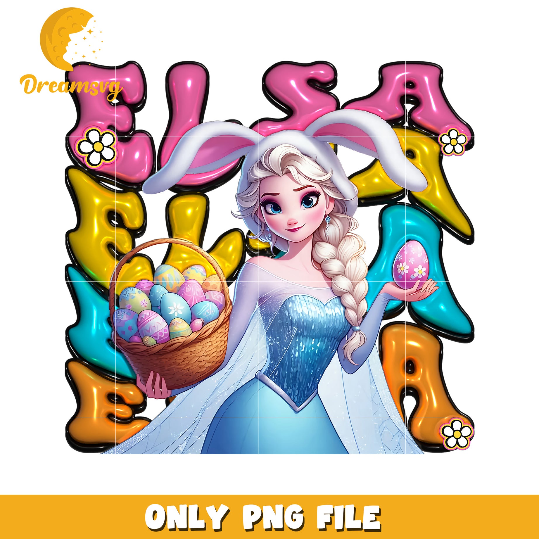 Elsa Easter Bunny PNG Image