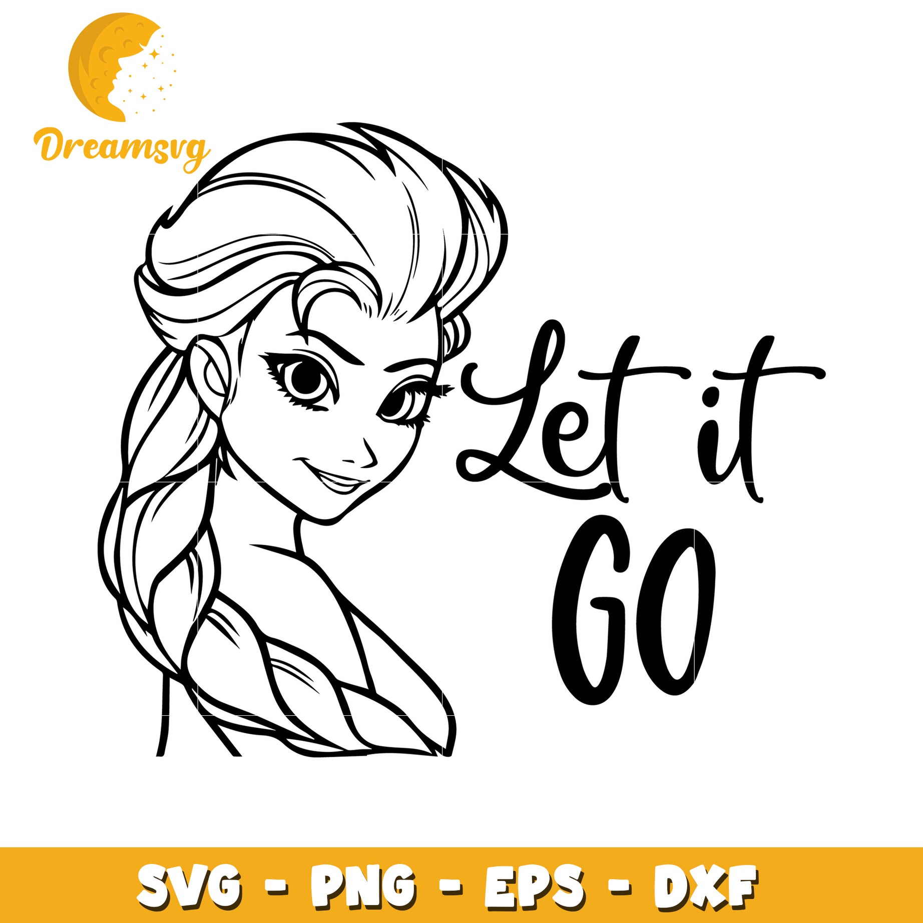 Elsa Let it Go SVG PNG EPS DXF