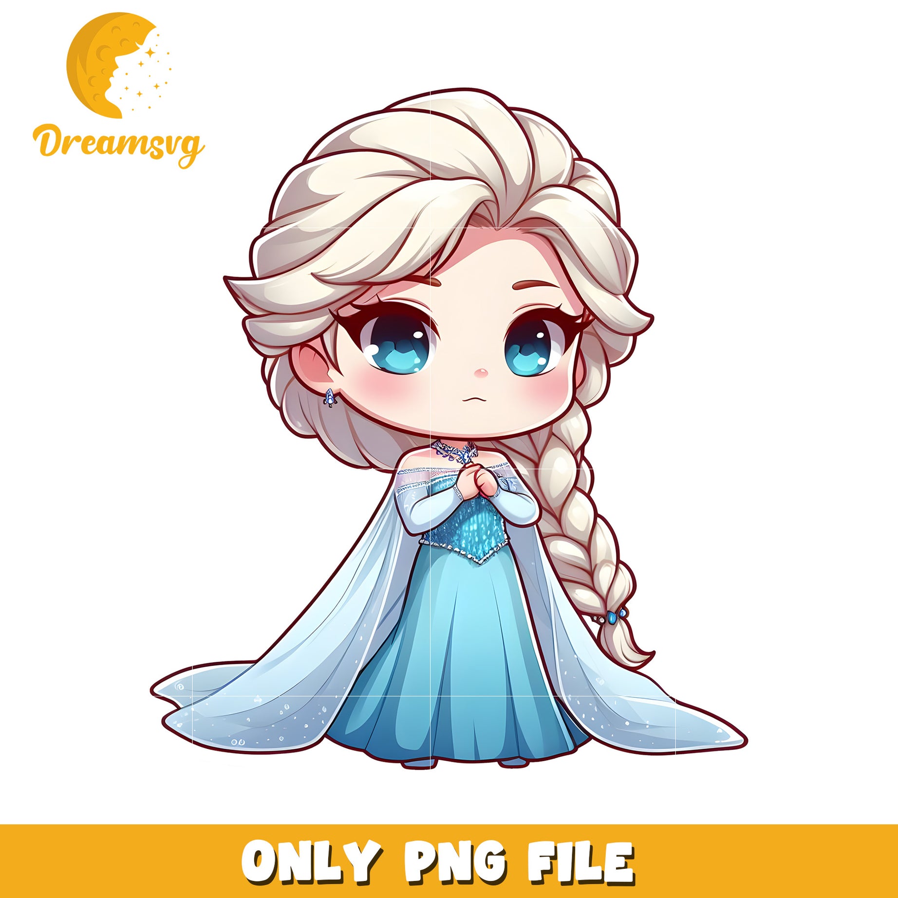 Elsa PNG Cute Chibi Frozen Princess