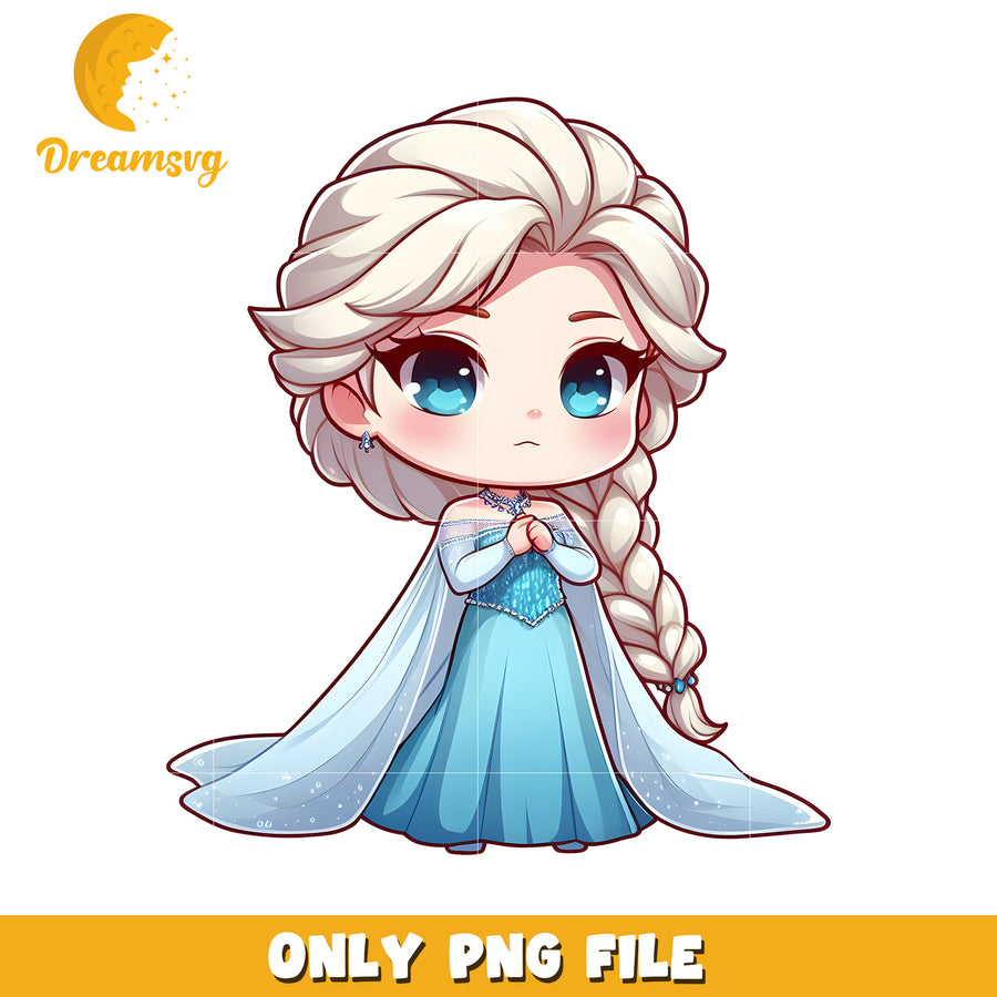 Elsa PNG Cute Chibi Frozen Princess