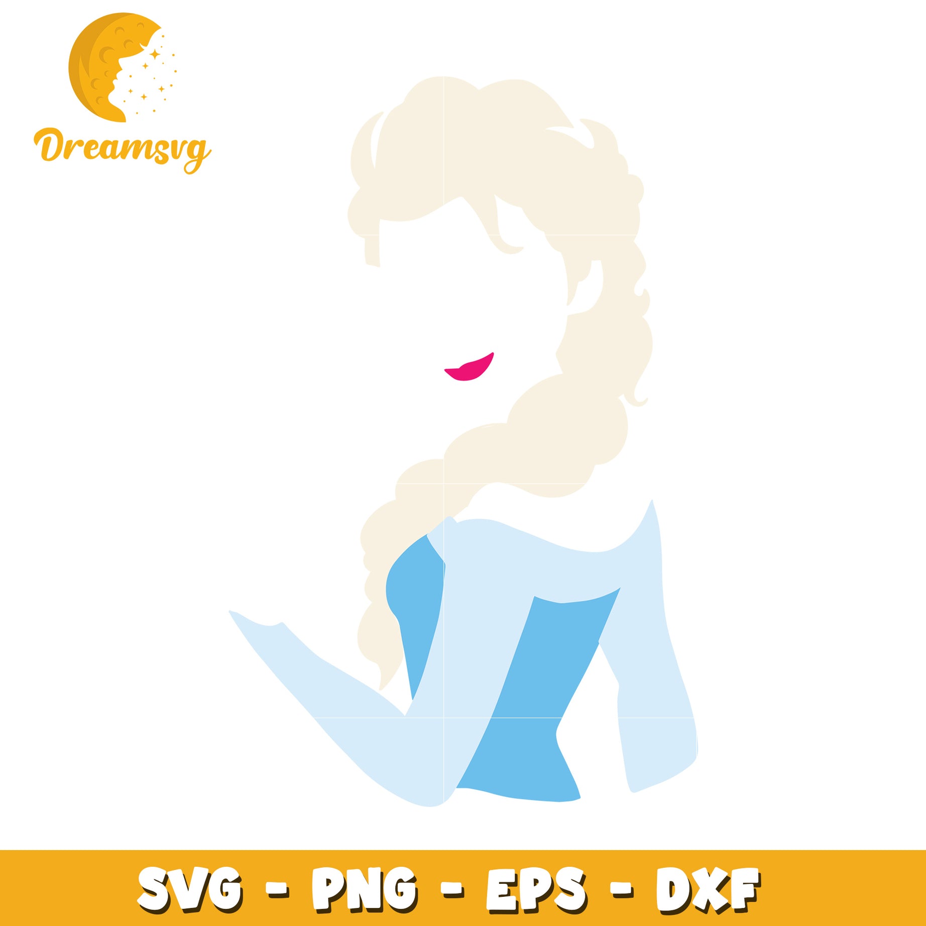 Elsa SVG PNG EPS DXF Cut File