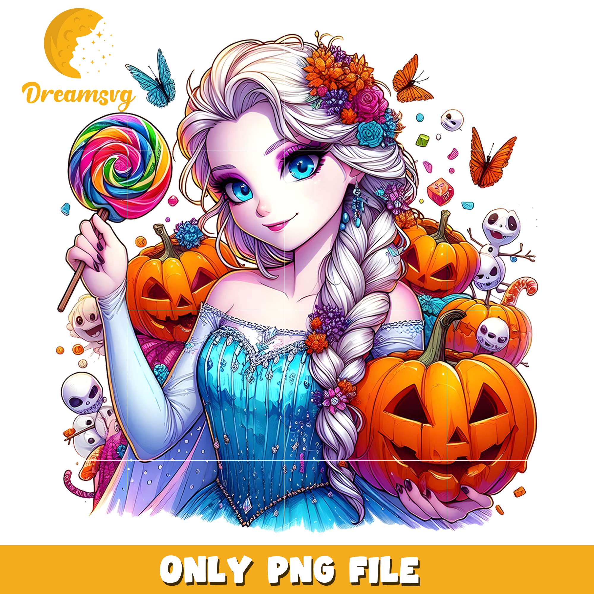 Elsa frozen halloween png, halloween​​​​ toys png, cartoon characters png