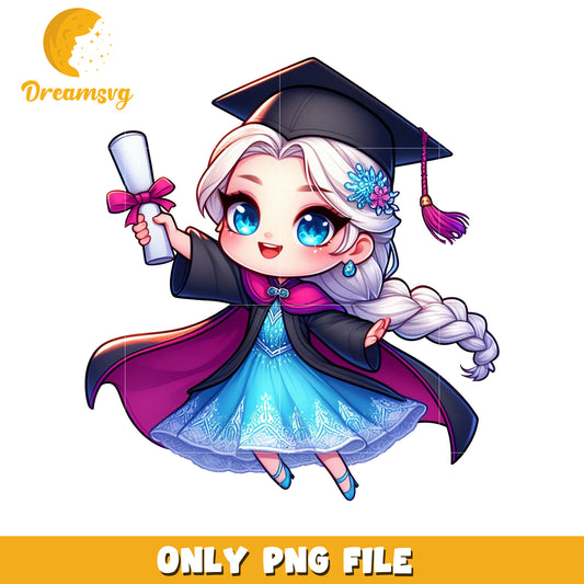 Elsa graduation  design png, frozen movie png, disney princess png