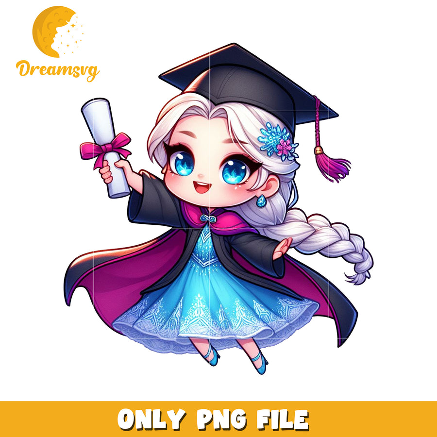Elsa graduation  design png, frozen movie png, disney princess png