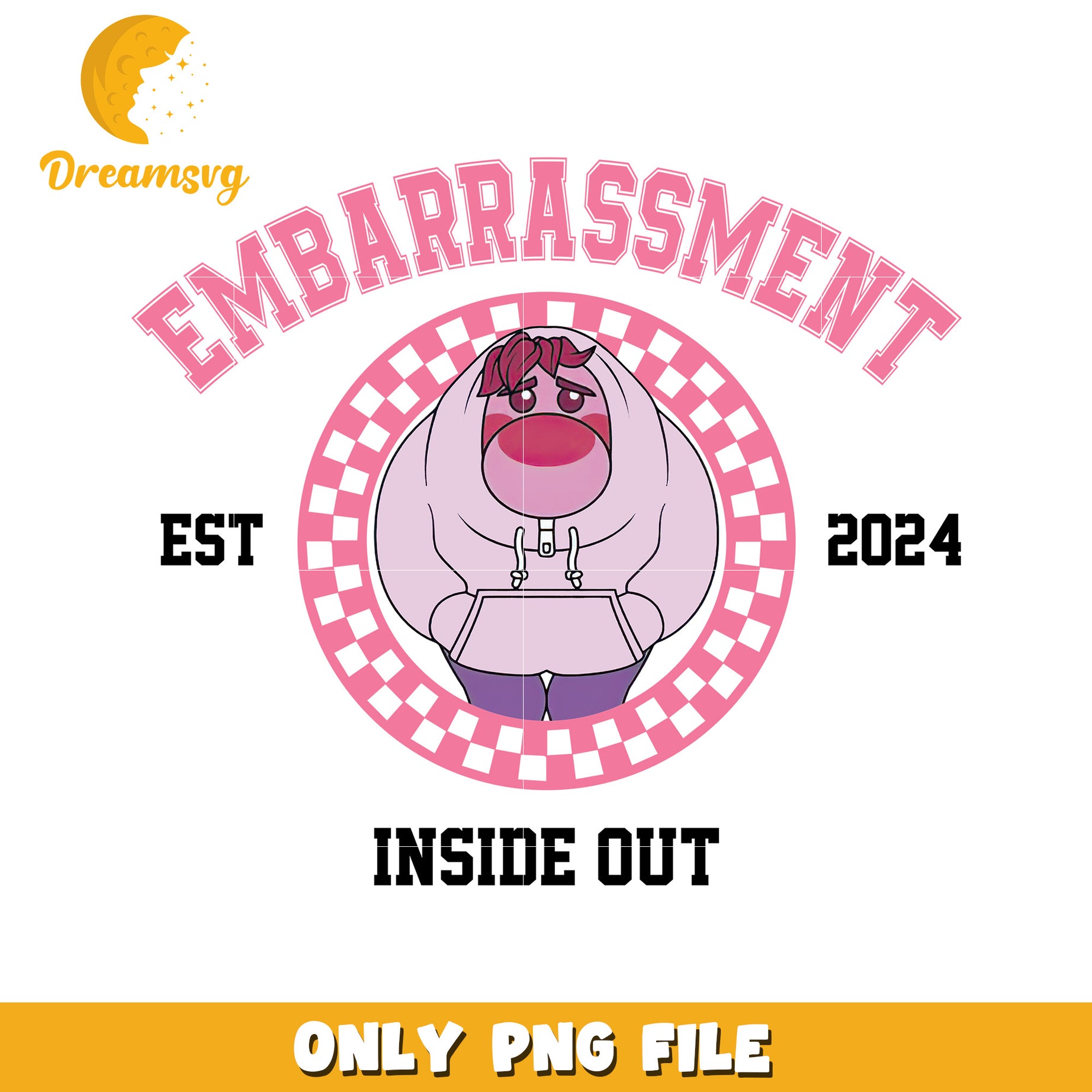 Embarrassment Inside Out Cute Graphic PNG File 2024