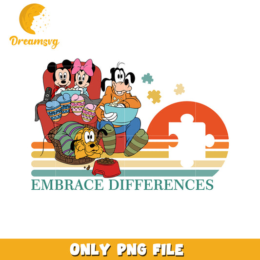 Embrace differences autism png, national autism awareness png