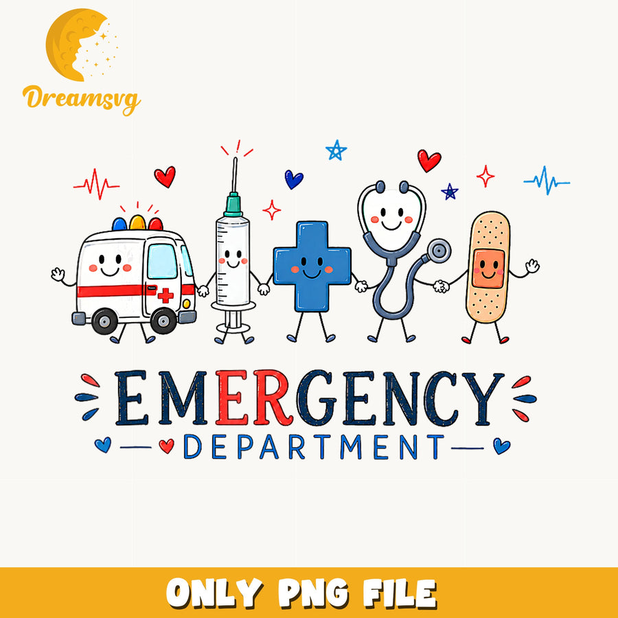 Emergency Department Cute Medical Clipart PNG, ER Nurse, Ambulance PNG