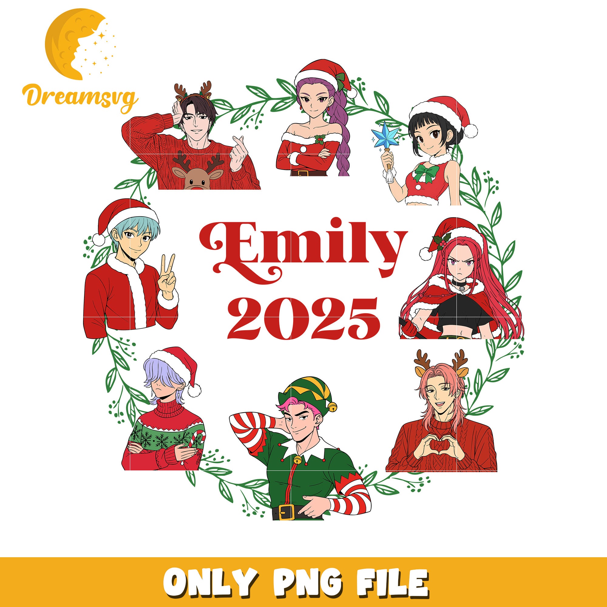 Emily christmas 2025 png, christmas cookies png, happy christmas png