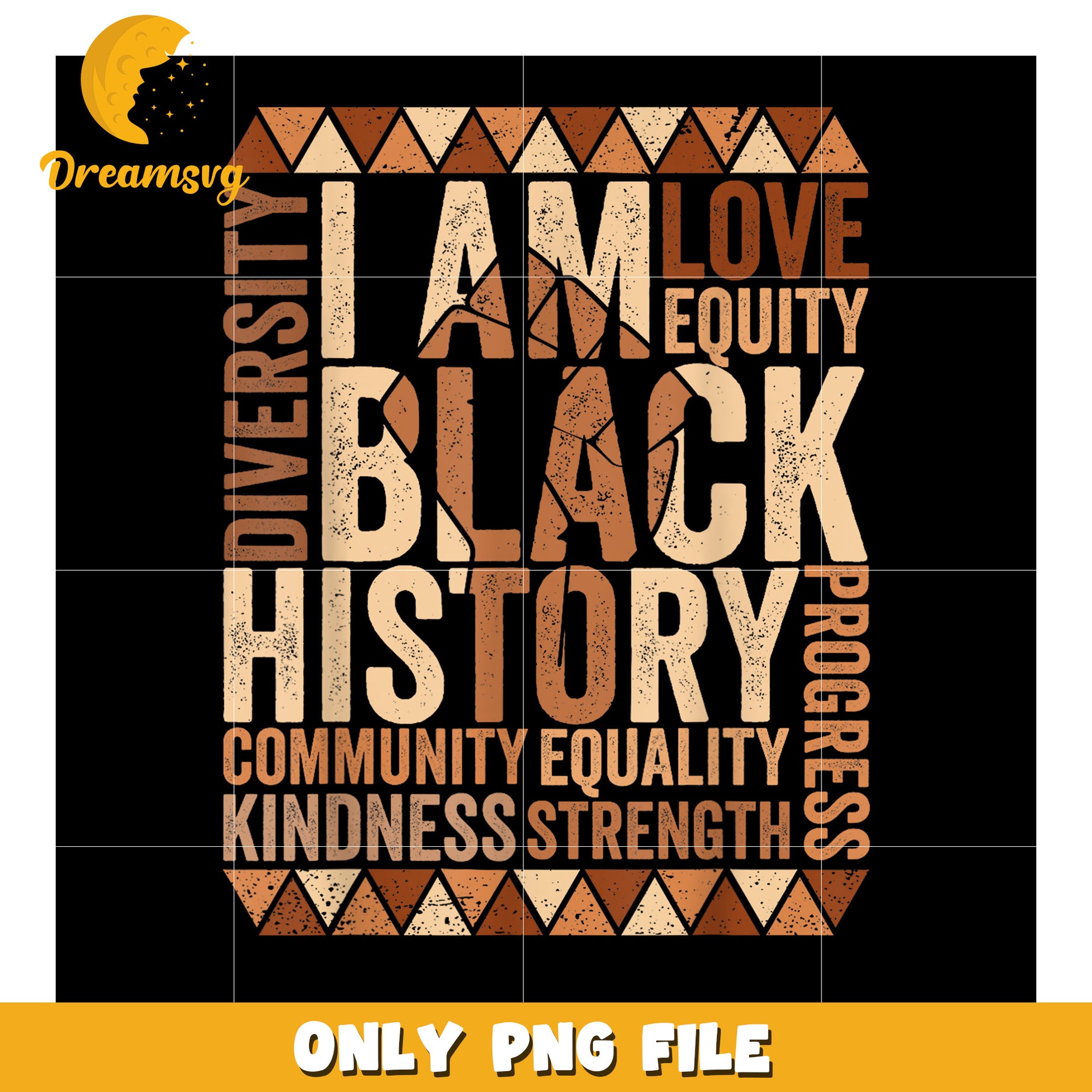 Empowering Black History Word Art PNG for Celebrations