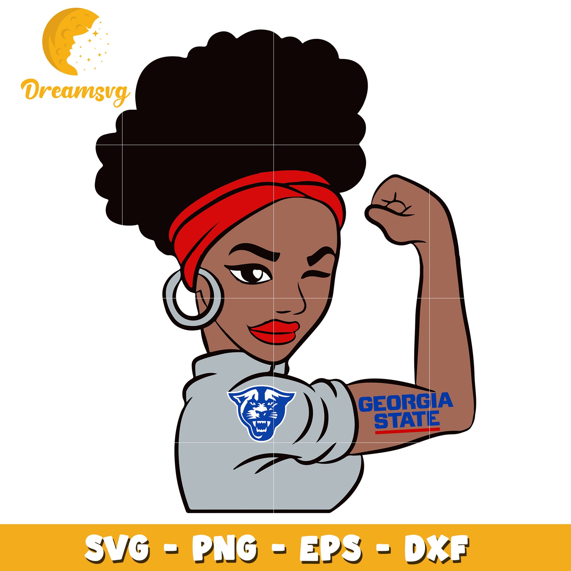 Empowering Black Woman SVG Georgia State Panther Graphic Design