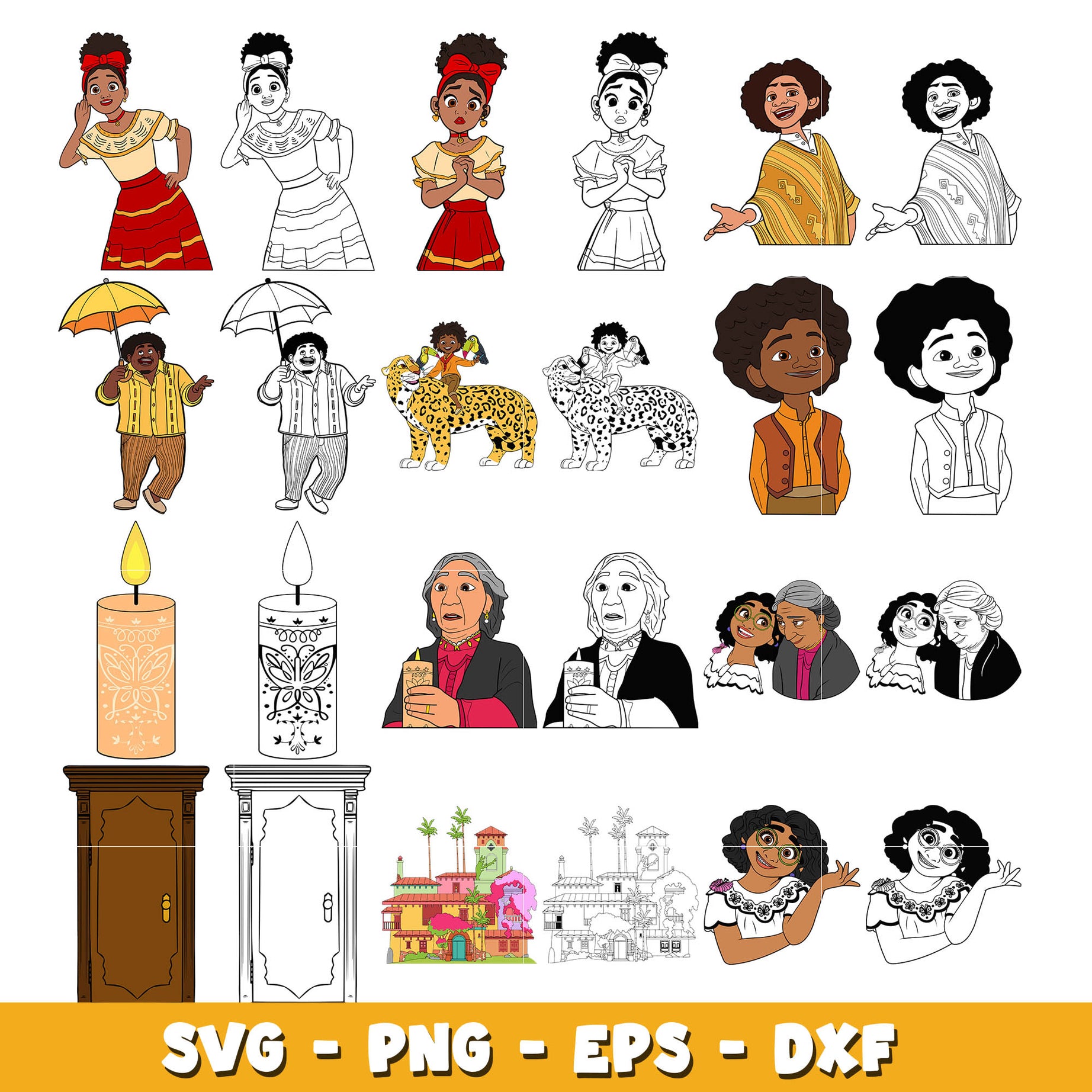 Disney friends Encanto bundle svg,  Disney cartoon svg, Digital download 