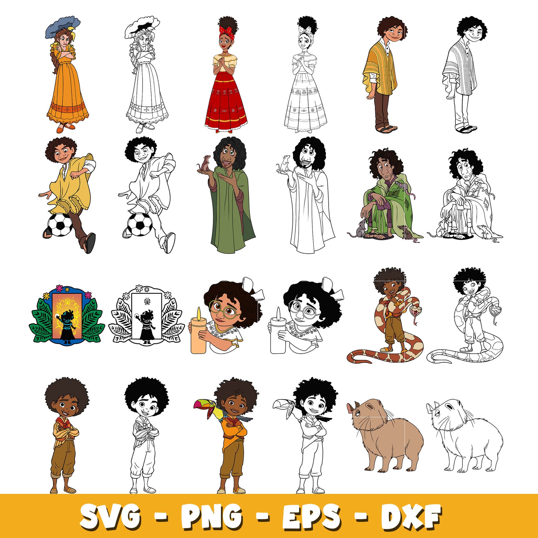 Bundle Disney friends Encanto svg,  Disney cartoon svg, Digital download 